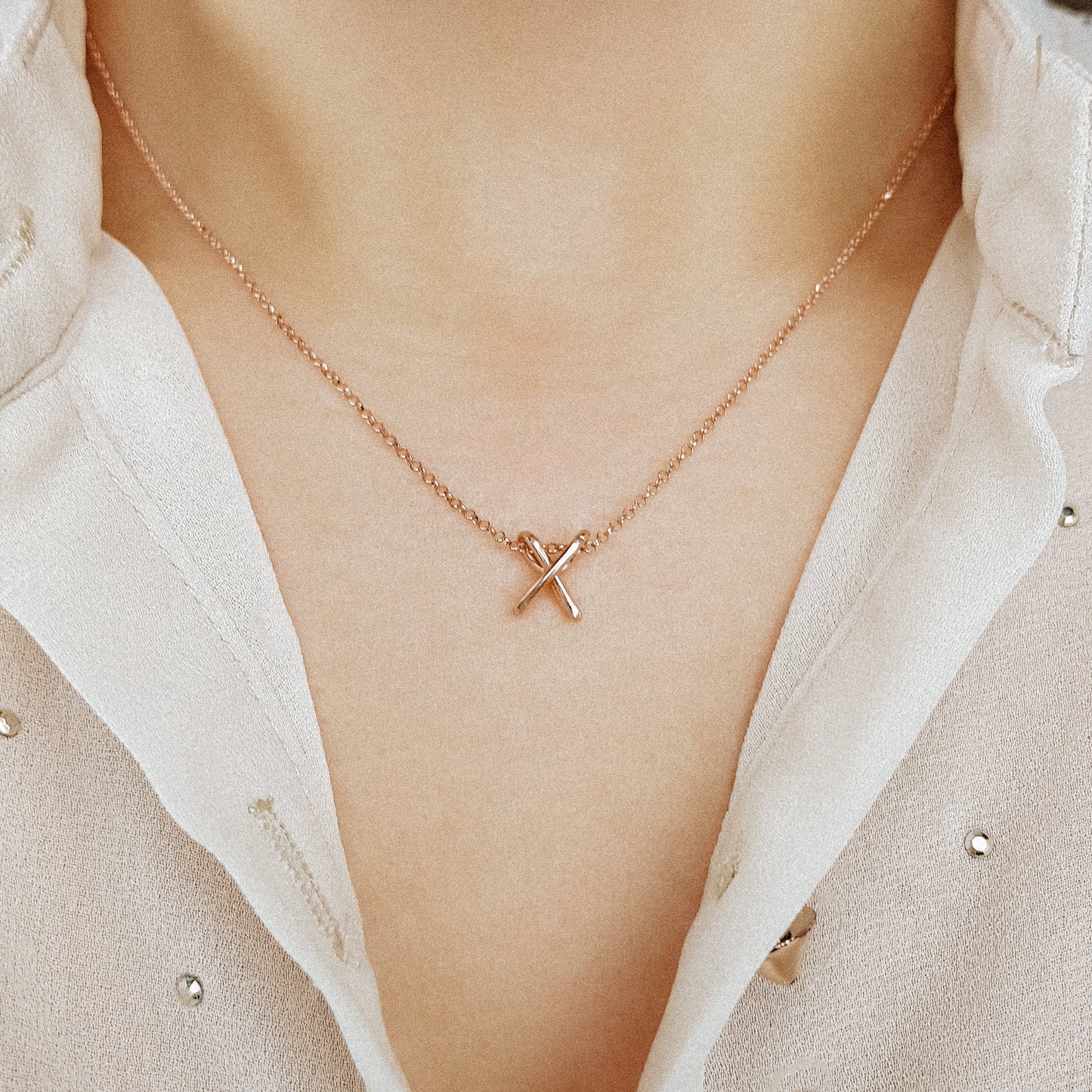 Personalized Lowercase Italic Initial Necklace: Dainty Letter Monogram Pendant