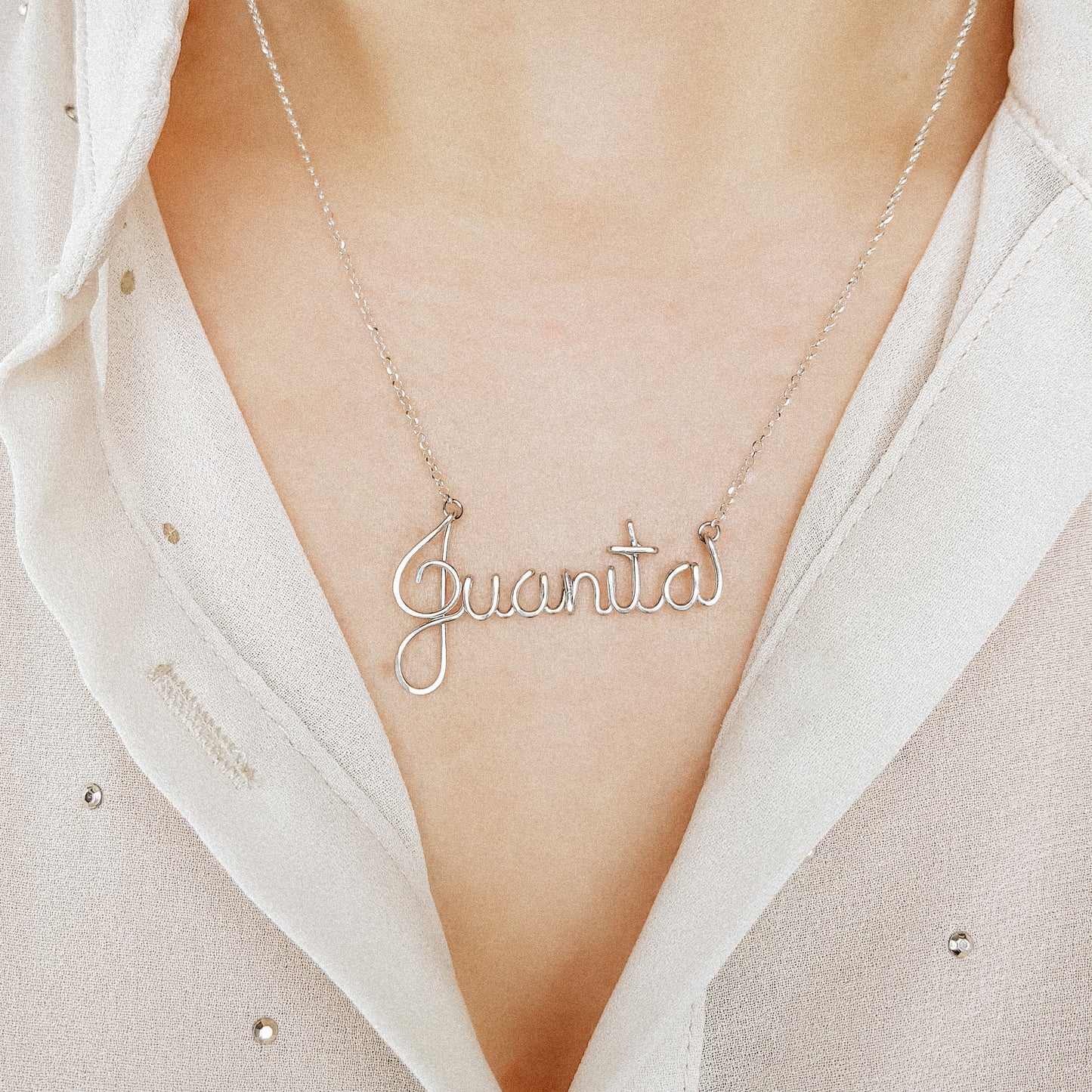 Cursive Name Necklace • Gift for Preteen Girls • Birthday Girl Wirewrapped Jewelry • BYSDMJEWELS