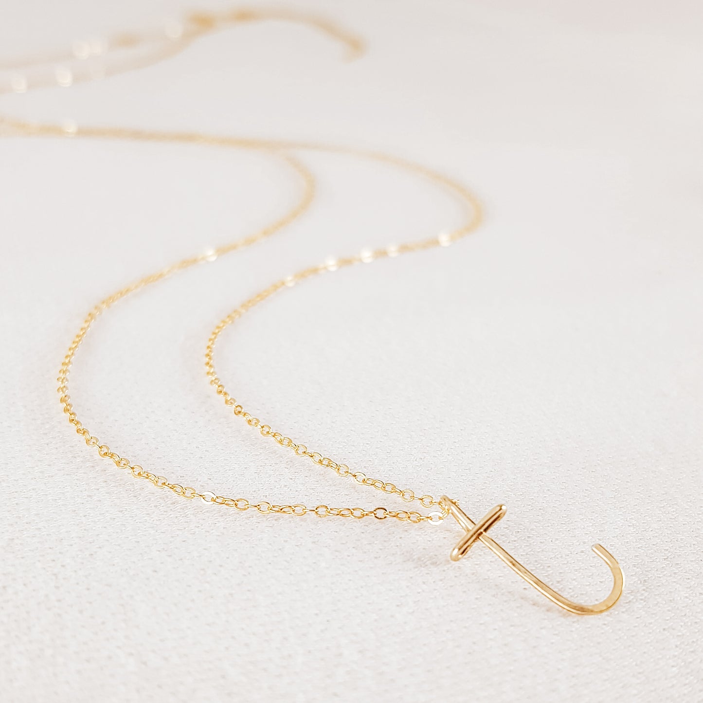 Personalized Lowercase Italic Initial Necklace: Dainty Letter Monogram Pendant