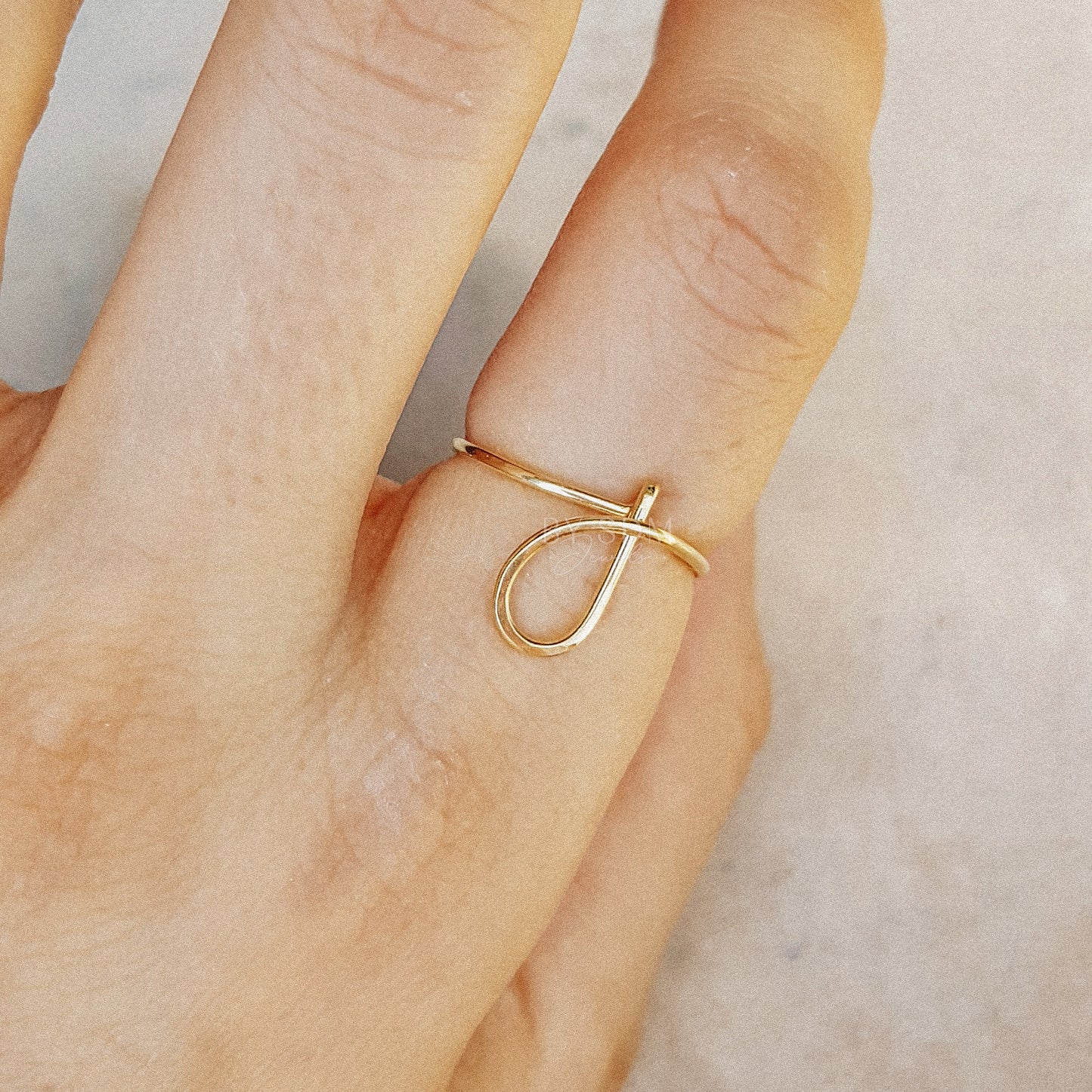 Dainty Initial Ring • J Letter Ring • Personalized Initial Ring • Initial Name Ring • Adjustable Ring • Bridesmaid Gift • BYSDMJEWELS
