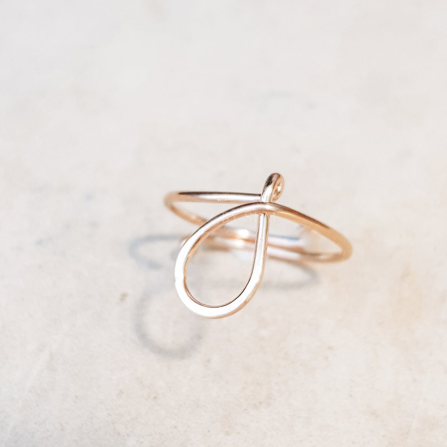 Dainty Initial Ring • J Letter Ring • Personalized Initial Ring • Initial Name Ring • Adjustable Ring • Bridesmaid Gift • BYSDMJEWELS