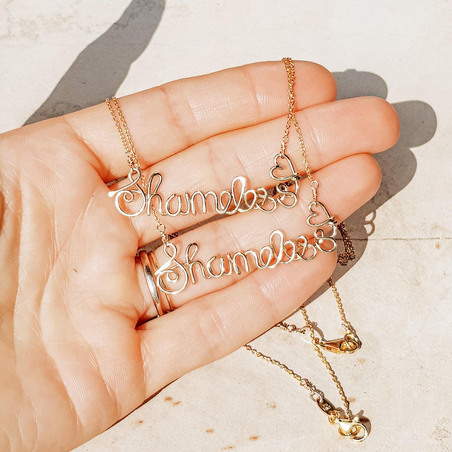 Cursive Name Necklace • Gift for Preteen Girls • Birthday Girl Wirewrapped Jewelry • BYSDMJEWELS