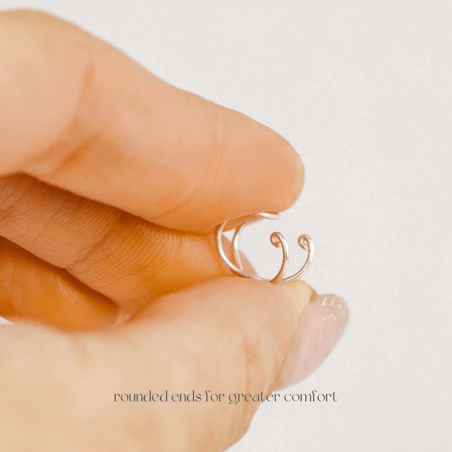Silver Double Line or Criss Cross Ear Cuff