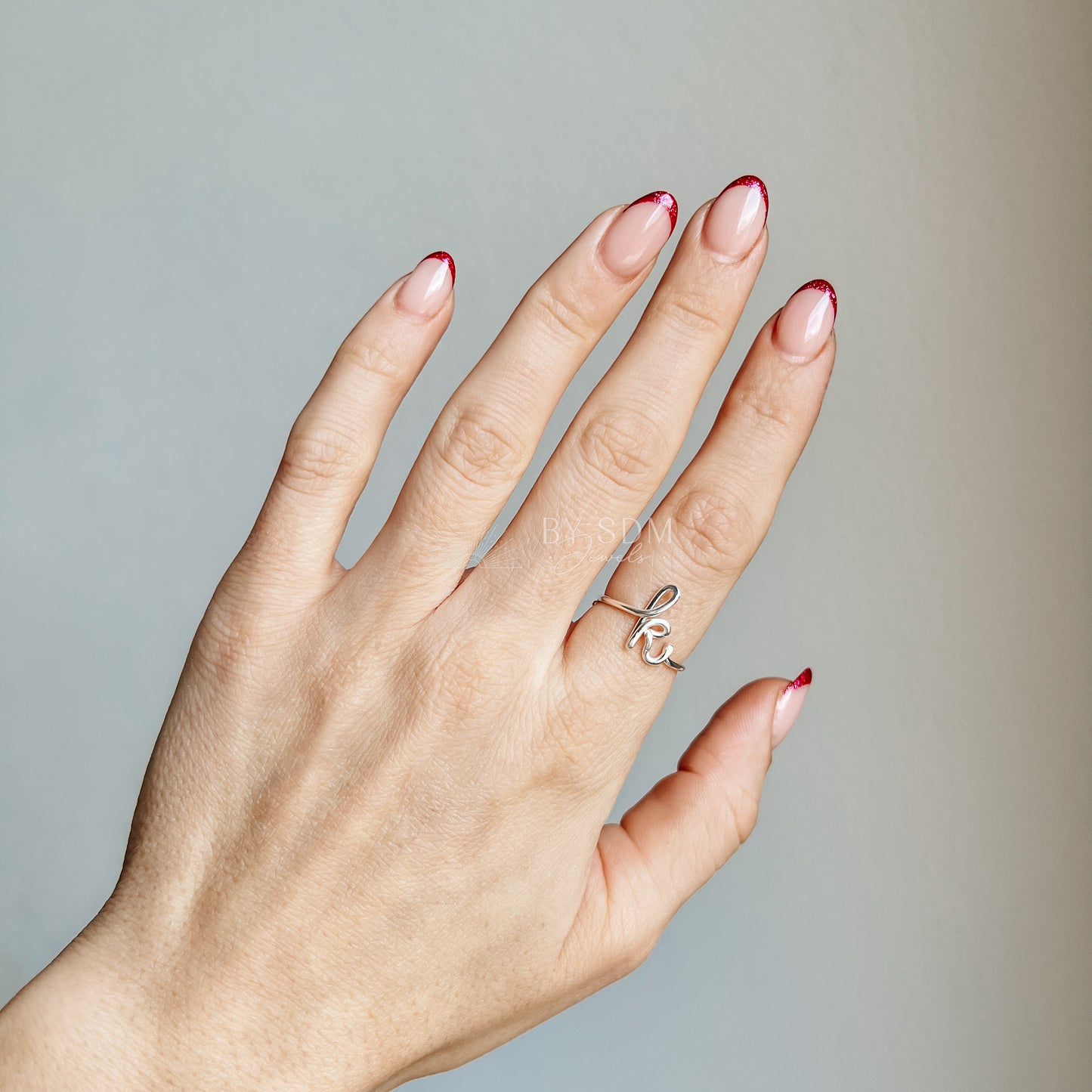 Dainty Initial Ring • Gold Letter Ring • Personalized Initial Ring • Initial Name Ring • Adjustable Initial Ring • BYSDMJEWELS