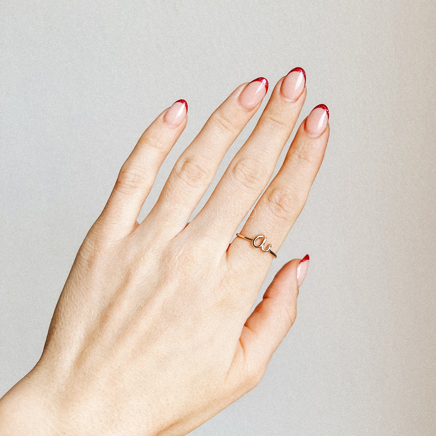 Personalized Initial Letter A Ring • Initial Name Ring • Custom Ring • BYSDMJEWELS
