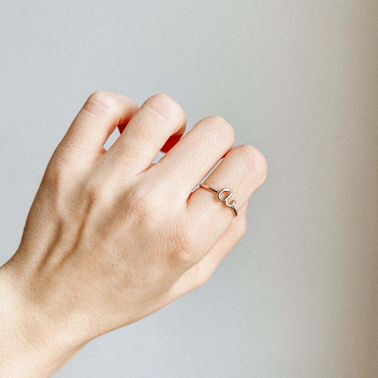 Personalized Initial Letter A Ring • Initial Name Ring • Custom Ring • BYSDMJEWELS