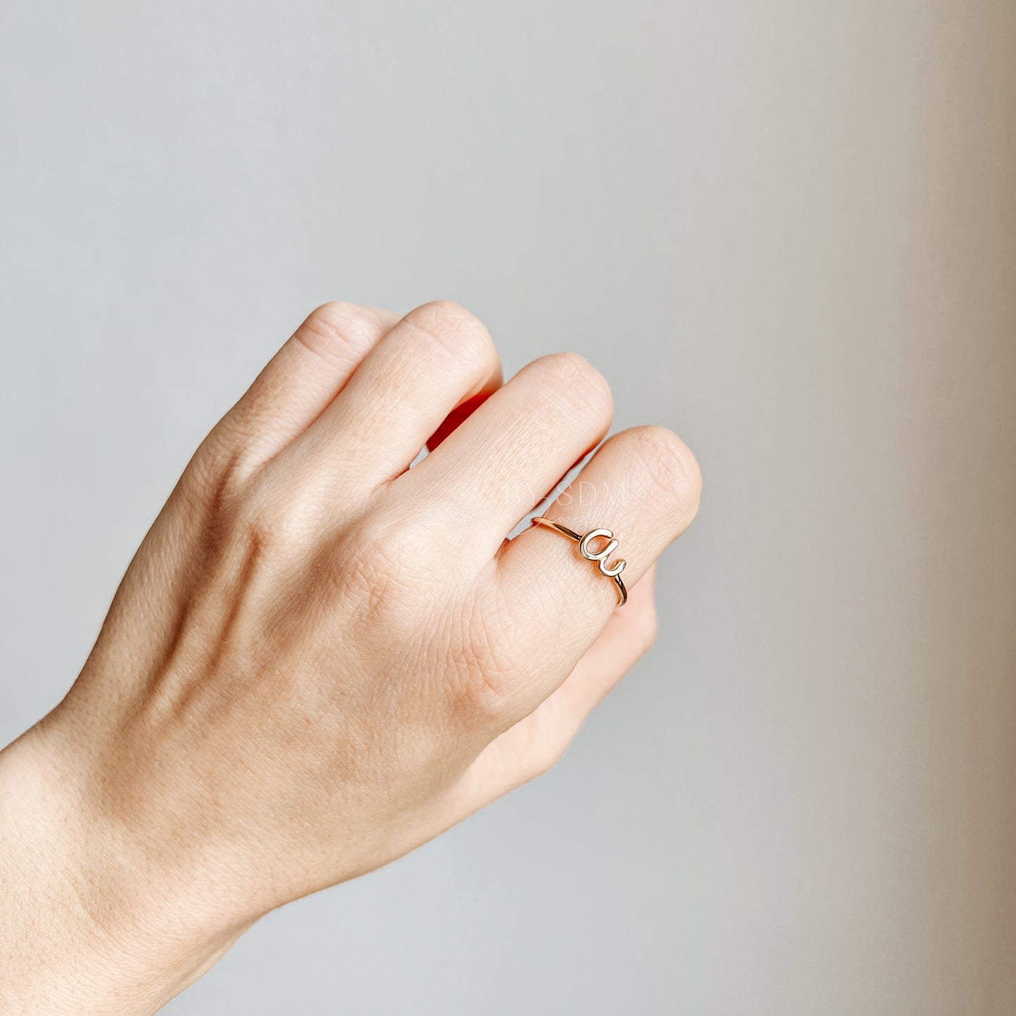 Personalized Initial Letter A Ring • Initial Name Ring • Custom Ring • BYSDMJEWELS