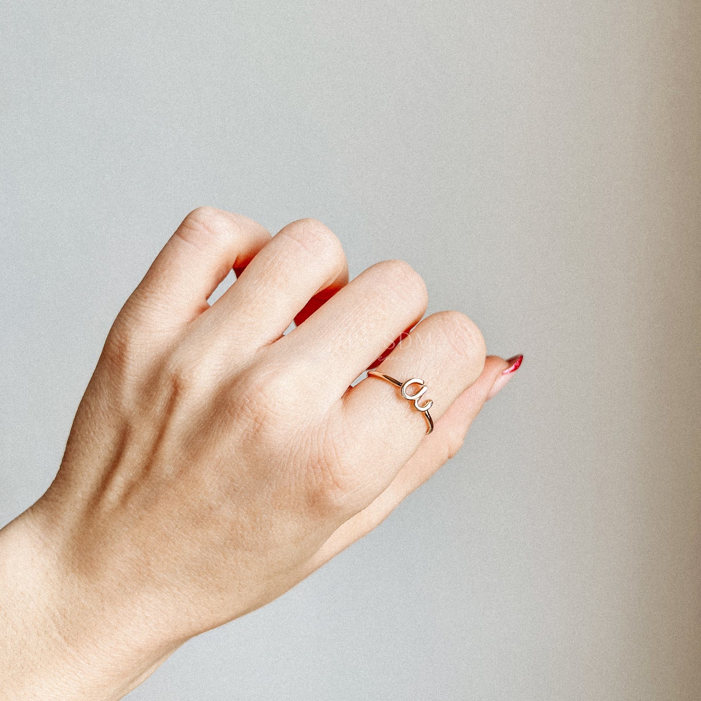 Personalized Initial Letter A Ring • Initial Name Ring • Custom Ring • BYSDMJEWELS