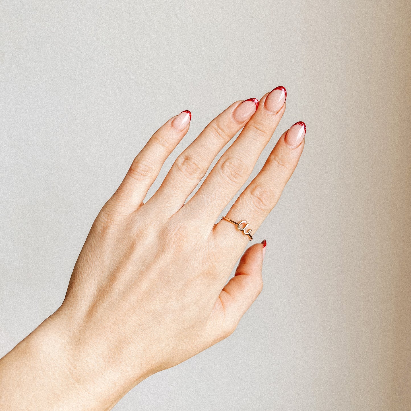 Personalized Initial Letter A Ring • Initial Name Ring • Custom Ring • BYSDMJEWELS