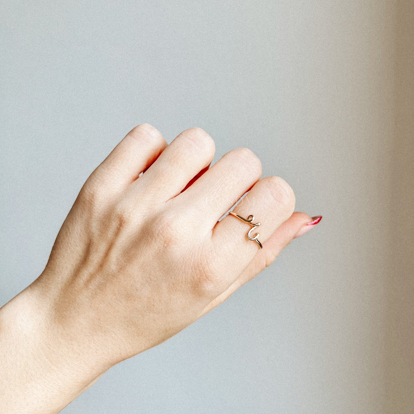 Personalized Letter R Ring • Custom Initial Ring • Ring Initials Name Alphabet • BYSDMJEWELS