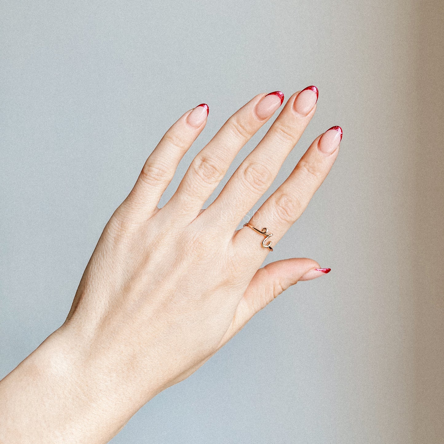 Personalized Letter R Ring • Custom Initial Ring • Ring Initials Name Alphabet • BYSDMJEWELS