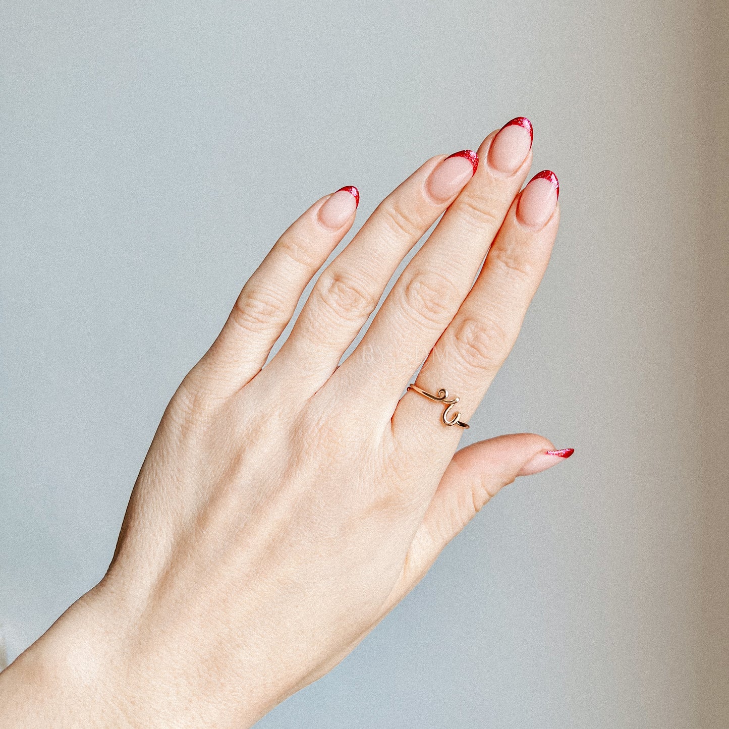 Personalized Letter R Ring • Custom Initial Ring • Ring Initials Name Alphabet • BYSDMJEWELS