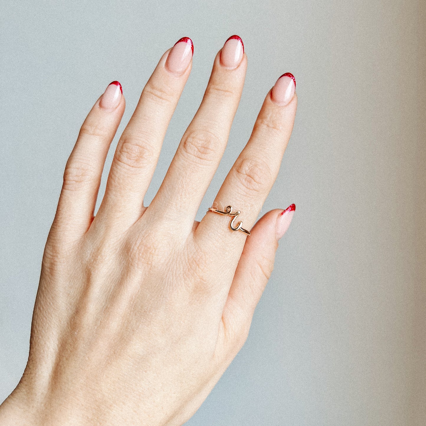 Personalized Letter R Ring • Custom Initial Ring • Ring Initials Name Alphabet • BYSDMJEWELS