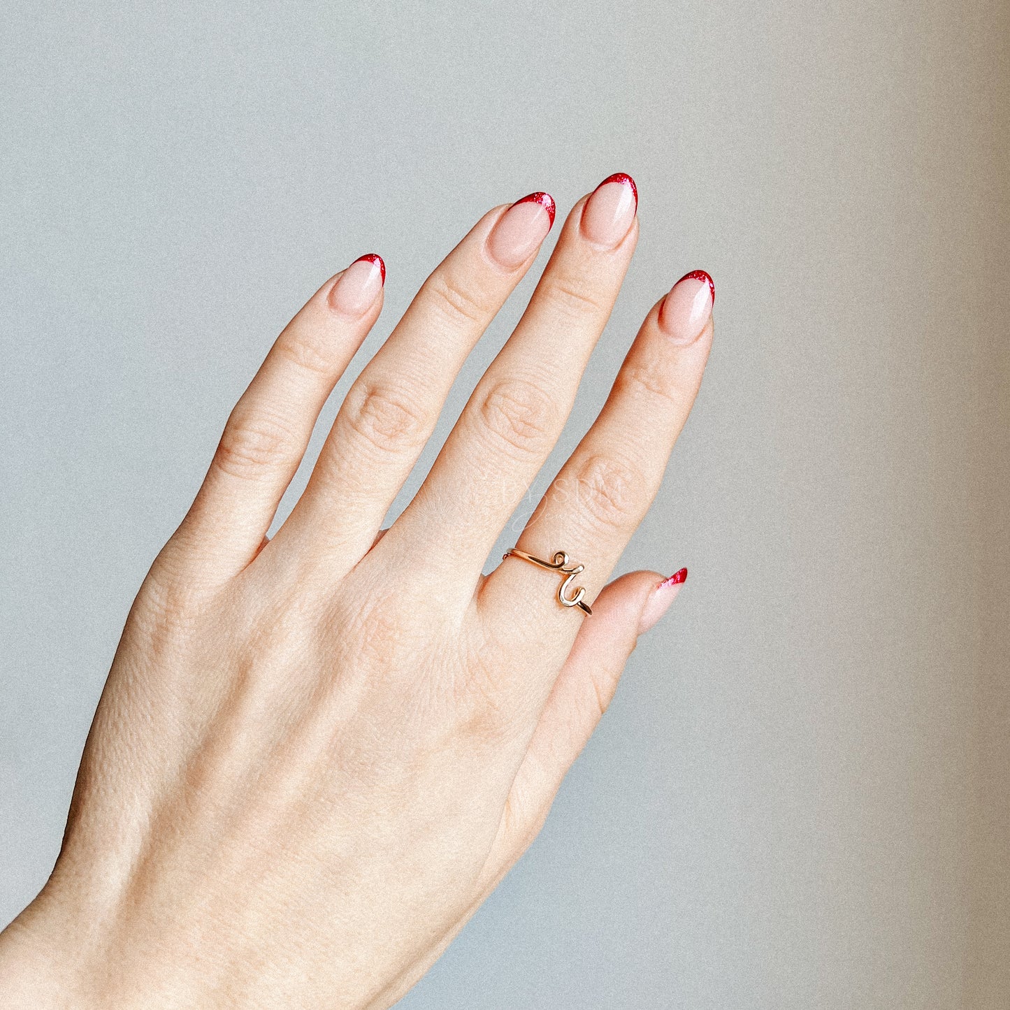 Personalized Letter R Ring • Custom Initial Ring • Ring Initials Name Alphabet • BYSDMJEWELS