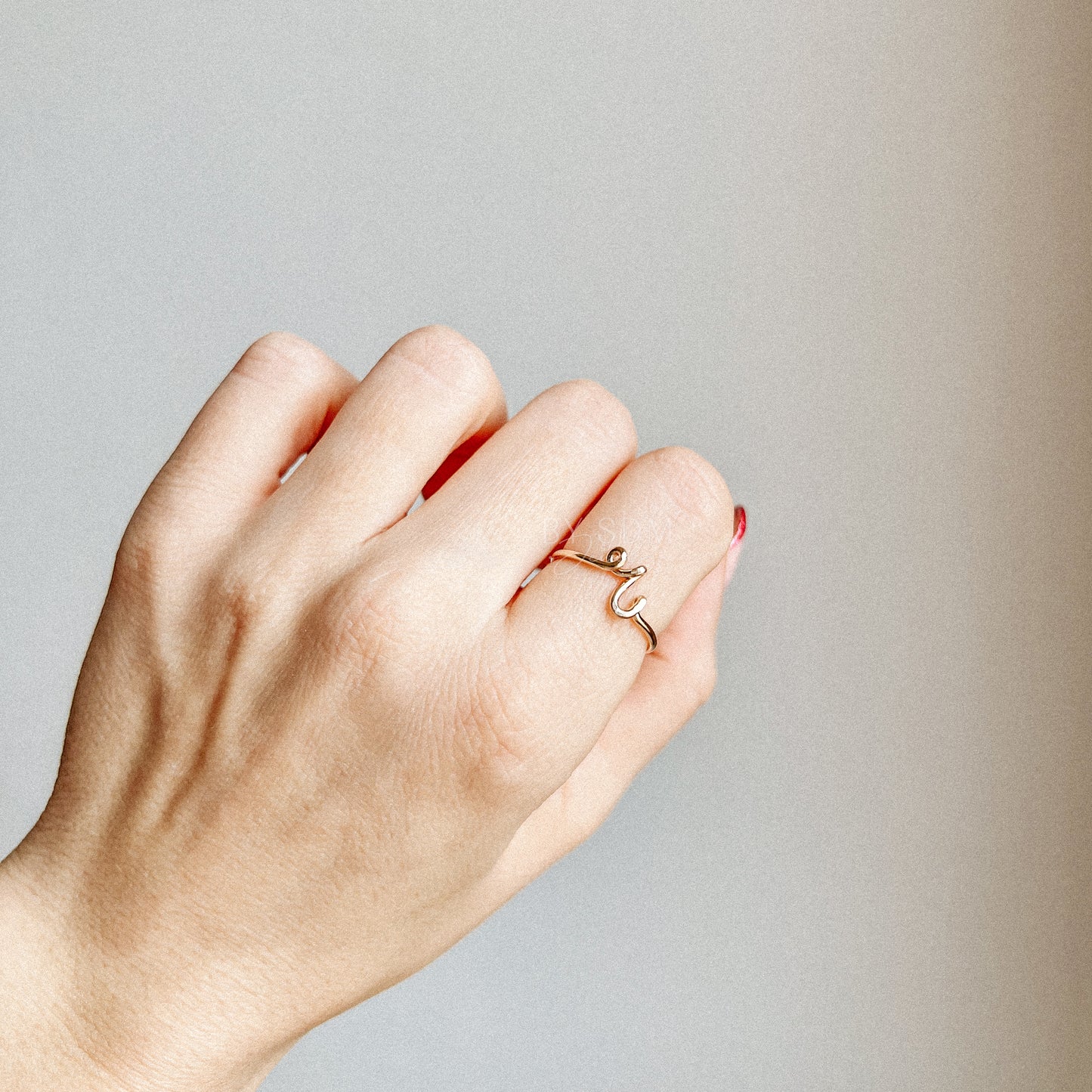 Personalized Letter R Ring • Custom Initial Ring • Ring Initials Name Alphabet • BYSDMJEWELS