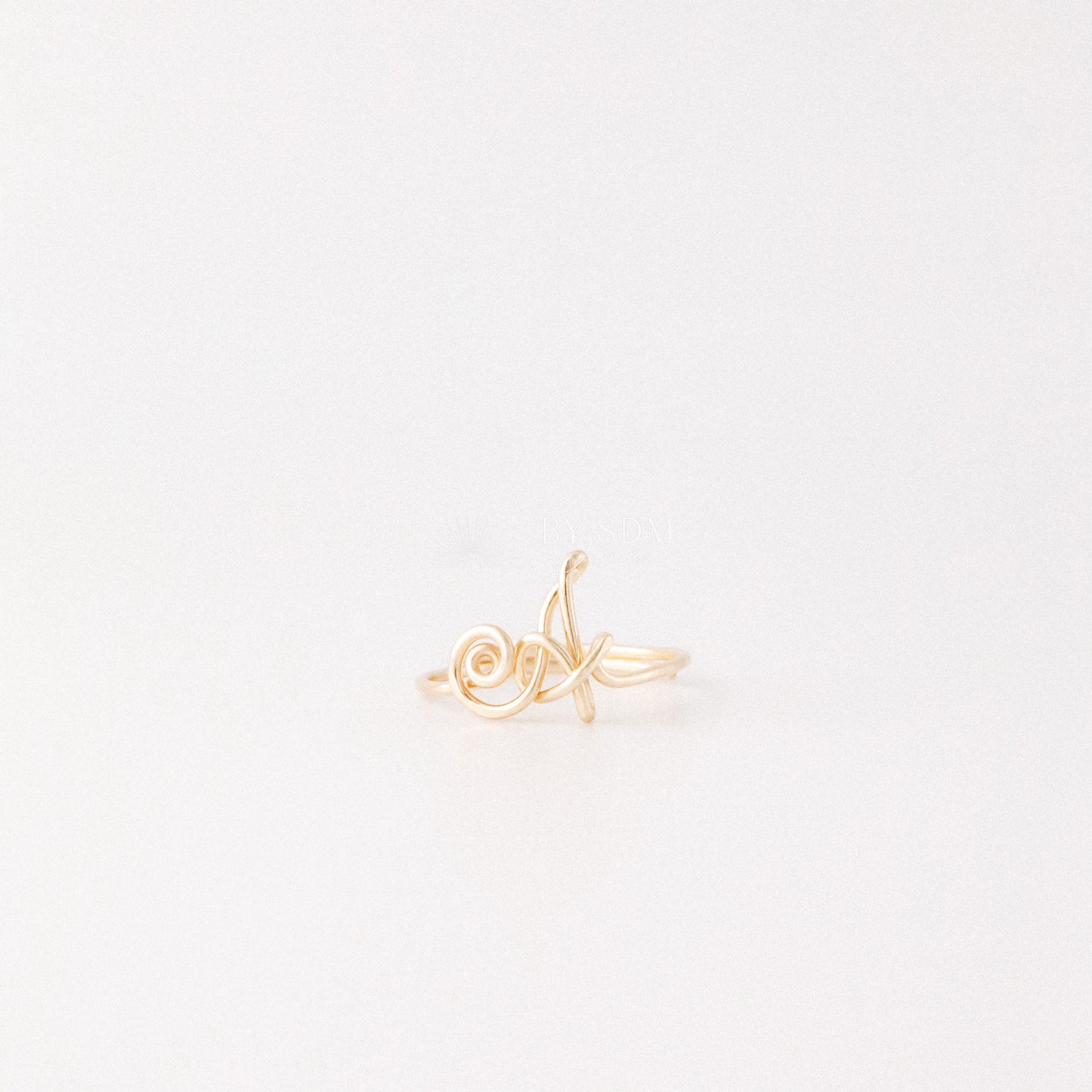 Dainty Initial Ring • Custom Letter Ring in Sterling Silver, Gold & Rose Gold • Uppercase Initial Ring • Bridesmaids Gifts • BYSDMJEWELS