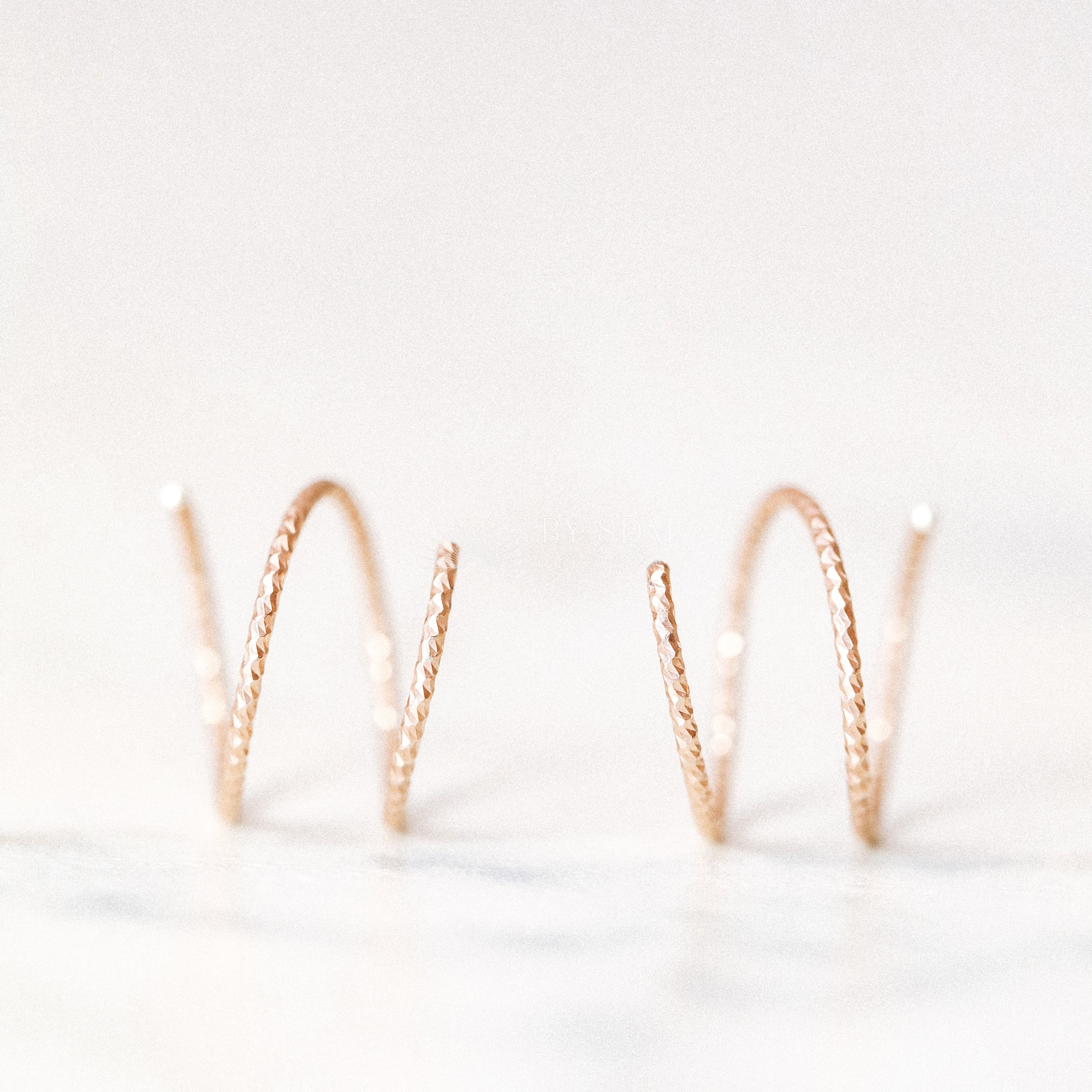 Tiny Double Hoop Earrings Minimal Spiral Earrings Tiny Twist Earrings Double Hoop Earrings Double Piercing Diamond Cut Hoop Earrings