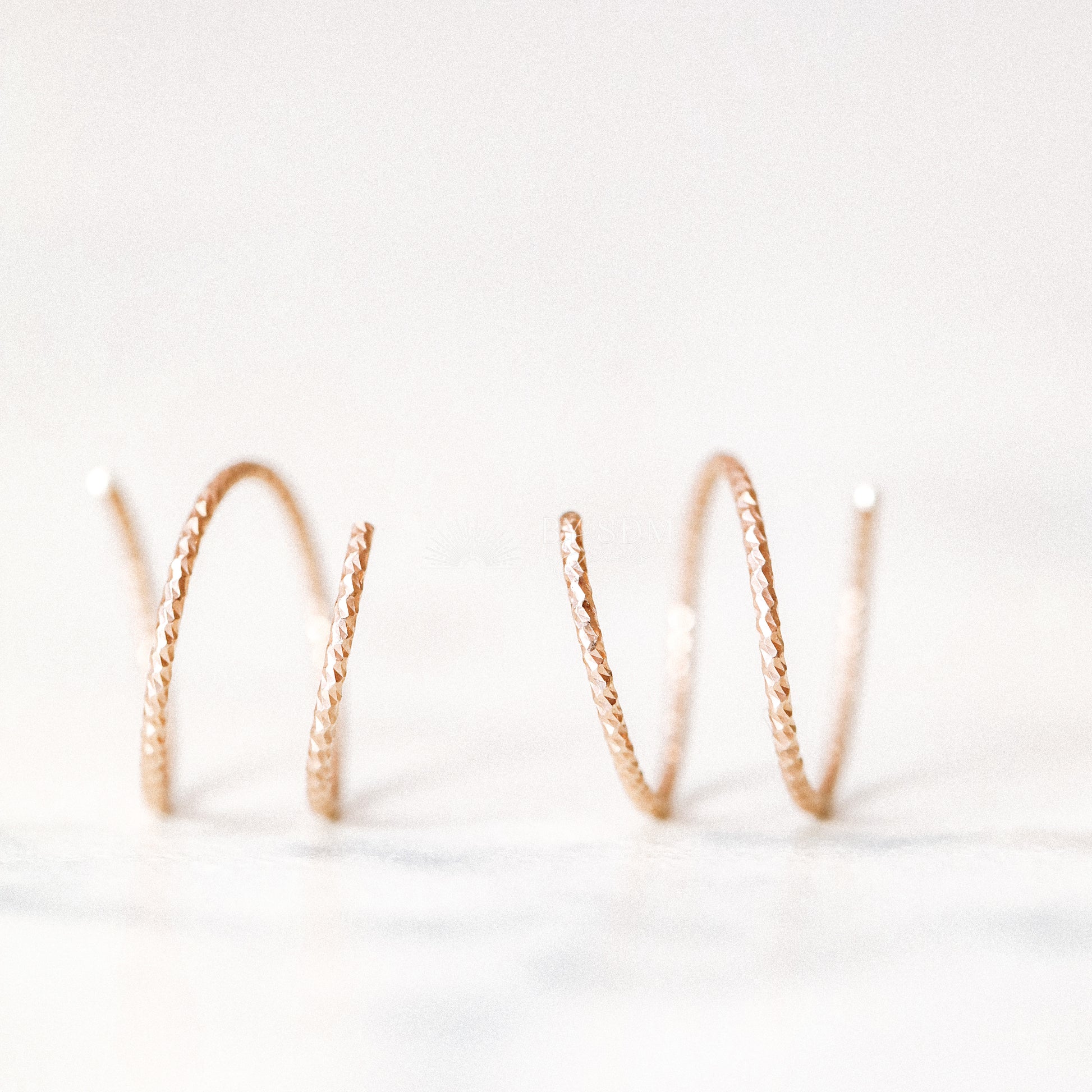 Tiny Double Hoop Earrings Minimal Spiral Earrings Tiny Twist Earrings Double Hoop Earrings Double Piercing Diamond Cut Hoop Earrings