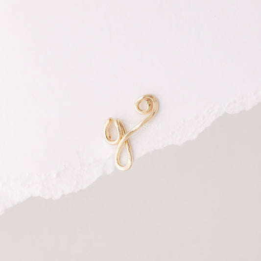 GIFT FOR HER • Dainty Initial Ear Climber Earrings in Sterling Silver, Gold & Rose Gold Filled • Custom Letter Earrings Alphabet Ear Climber
