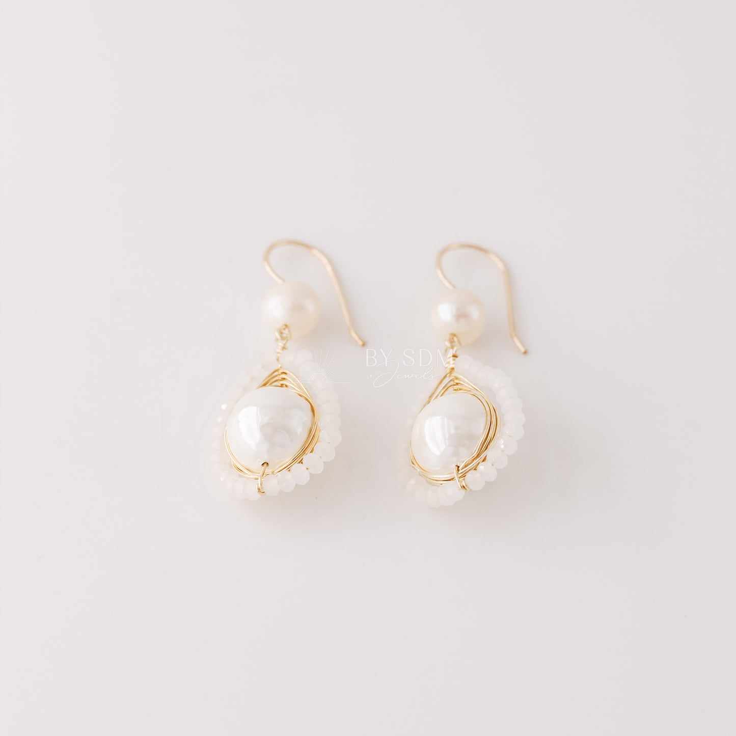Pearl Earrings Dangle Bridal Earrings Pearl Wedding Earrings Long Pearl Earrings Gold Bridal Jewelry Dangle Pearl Earrings • BYSDMJEWELS