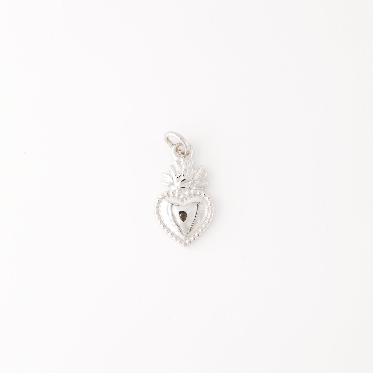 Flaming Sacred Heart Charm • BYSDMJEWELS