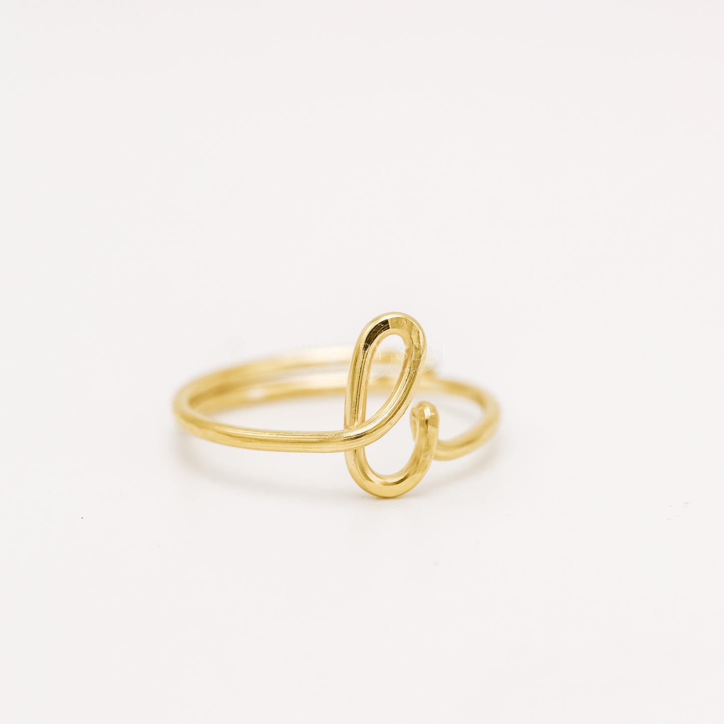 Dainty Initial L Name Ring • Personalized Ring • Stacked Initial Ring • Custom Name Ring • Personalized Gift • BYSDMJEWELS