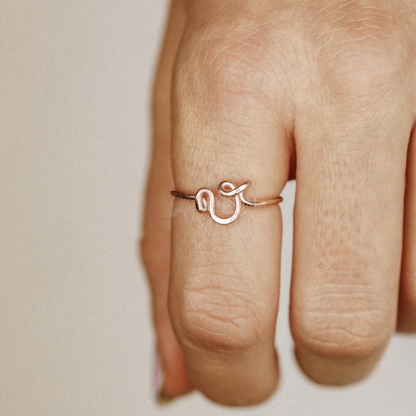 Personalized Initial V Ring • Minimalist Letter Ring • Custom Name Ring • Gift For Her • BYSDMJEWELS