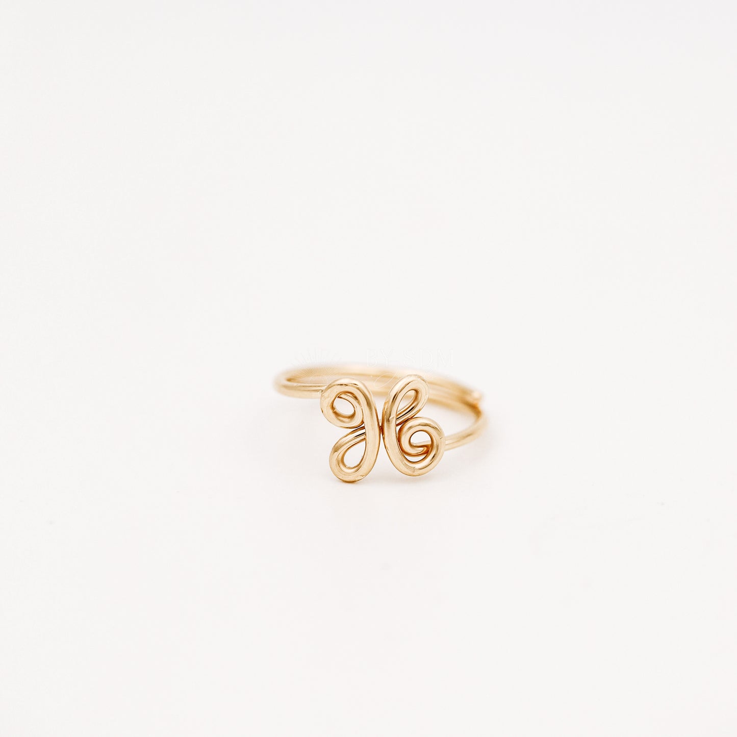 Personalized Initial X Name Ring • Custom Initial Name Ring • BYSDMJEWELS