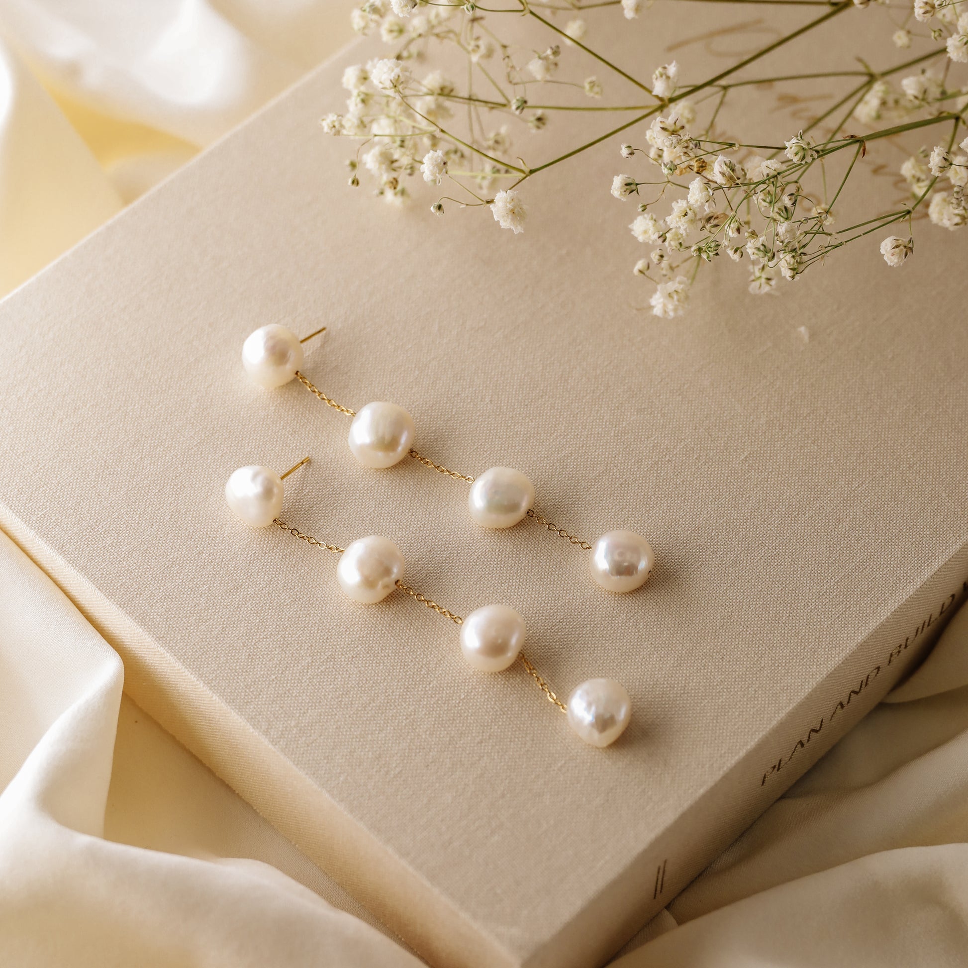 Pearl Earrings Drop Bridal Earrings Pearl Wedding Earrings Long Pearl Earrings Gold Bridal Jewelry Dangle Pearl Earrings Mother's Day Gift
