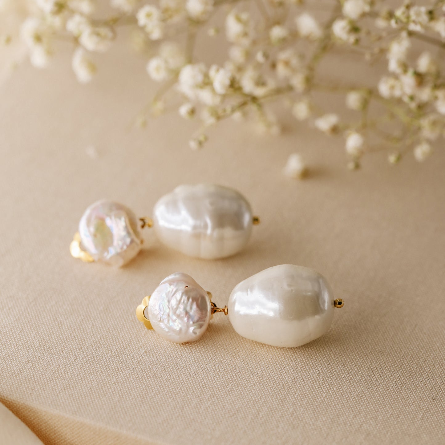 Clip On Earrings Pearl Drop Bridal Earrings Pearl Wedding Earrings Gold Bridal Jewelry Dangle Pearl Earrings Mother's Day Gift