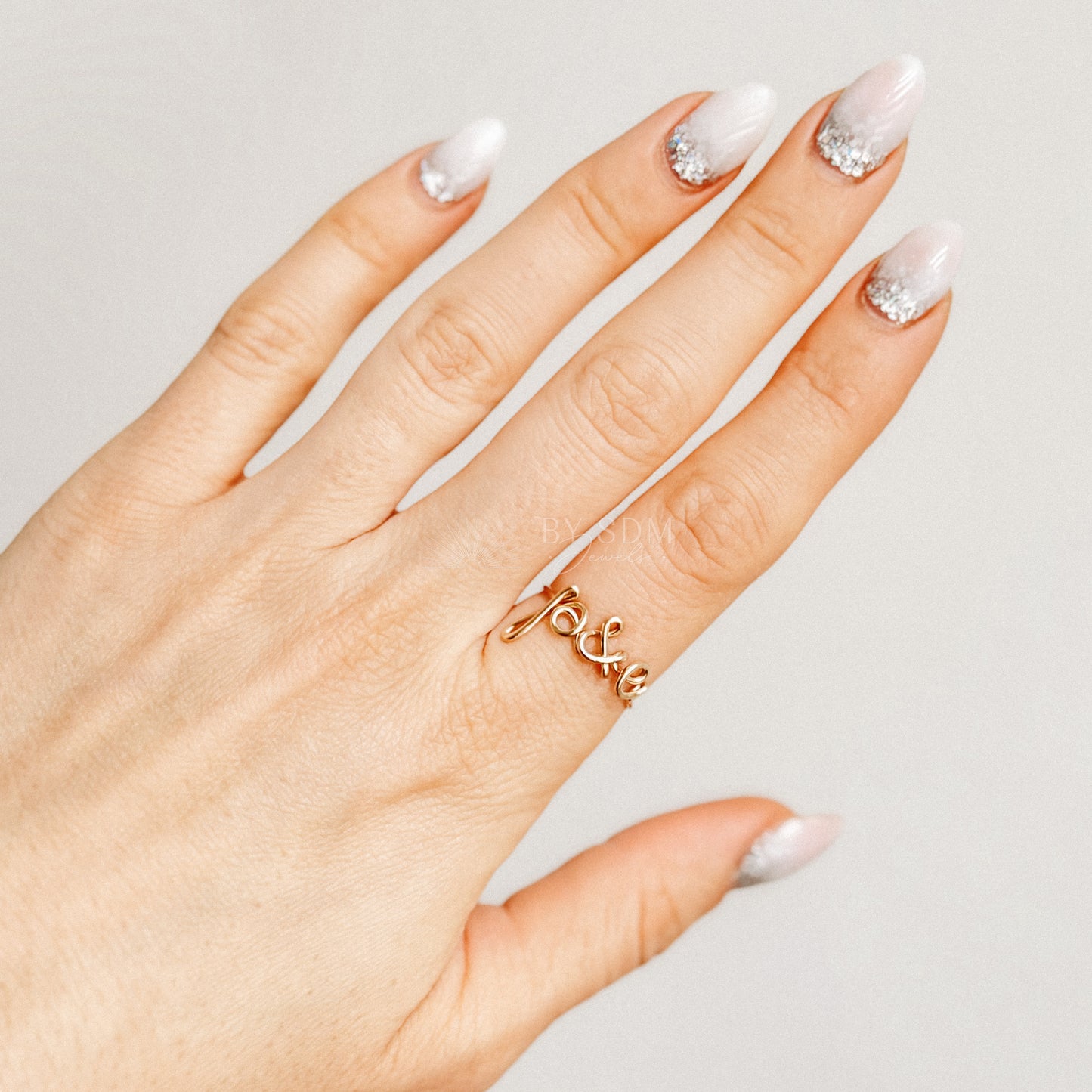 Name Ring • Name Ring in Sterling Silver, Gold and Rose Gold • Personalized Gift For Mom • Best Friend Gift • BYSDMJEWELS