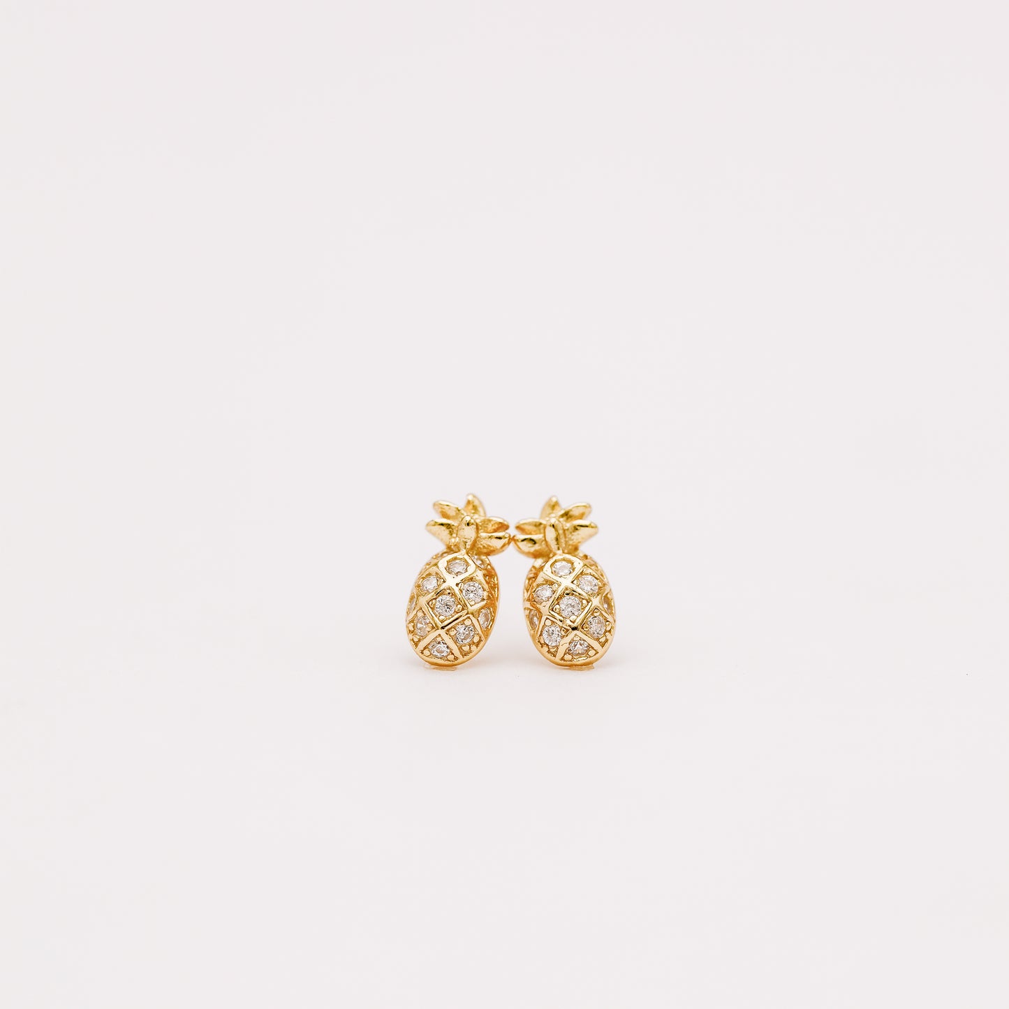 Tiny Pineapple Stud Earrings Gold, Silver • BYSDMJEWELS