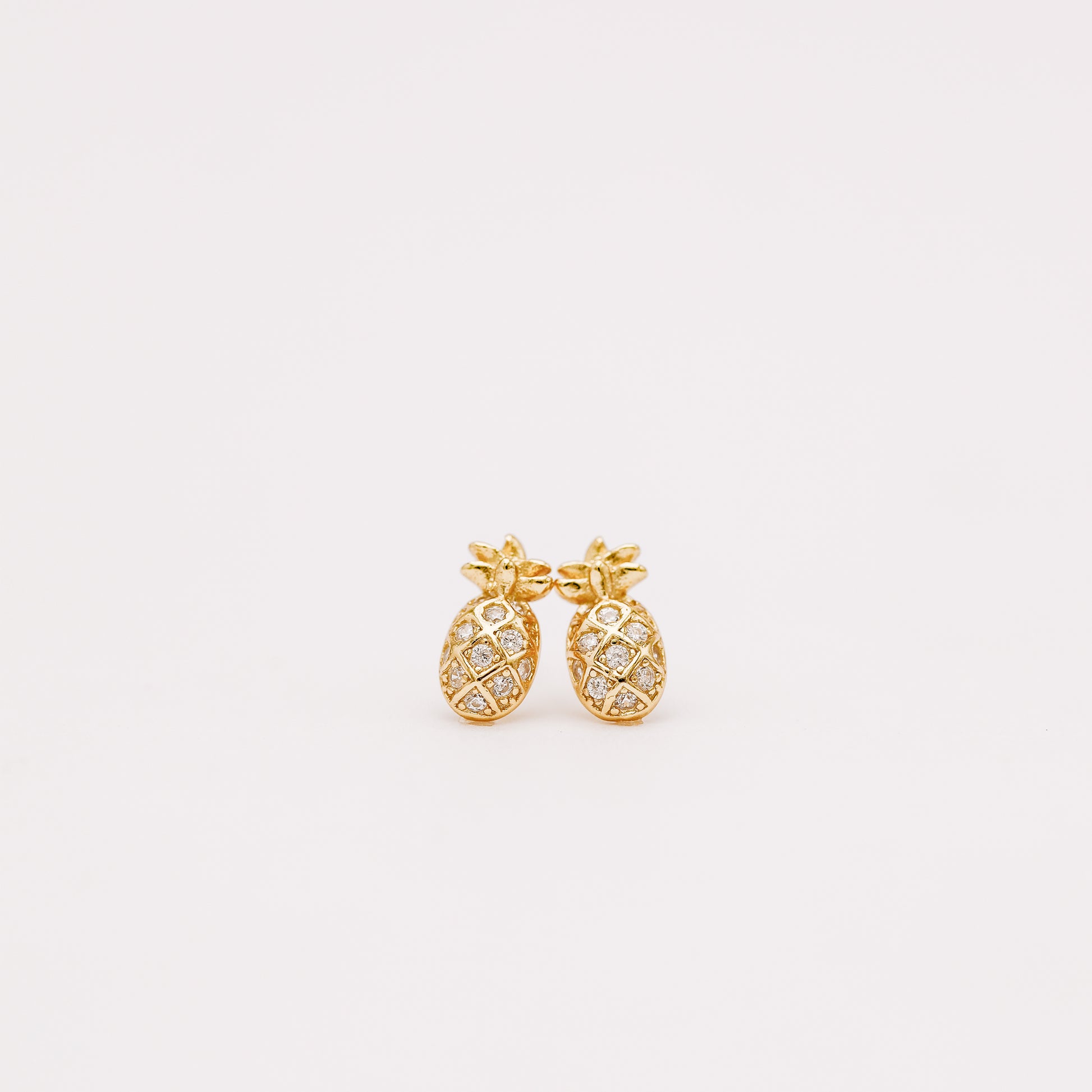 Tiny Pineapple Stud Earrings Gold, Silver • BYSDMJEWELS