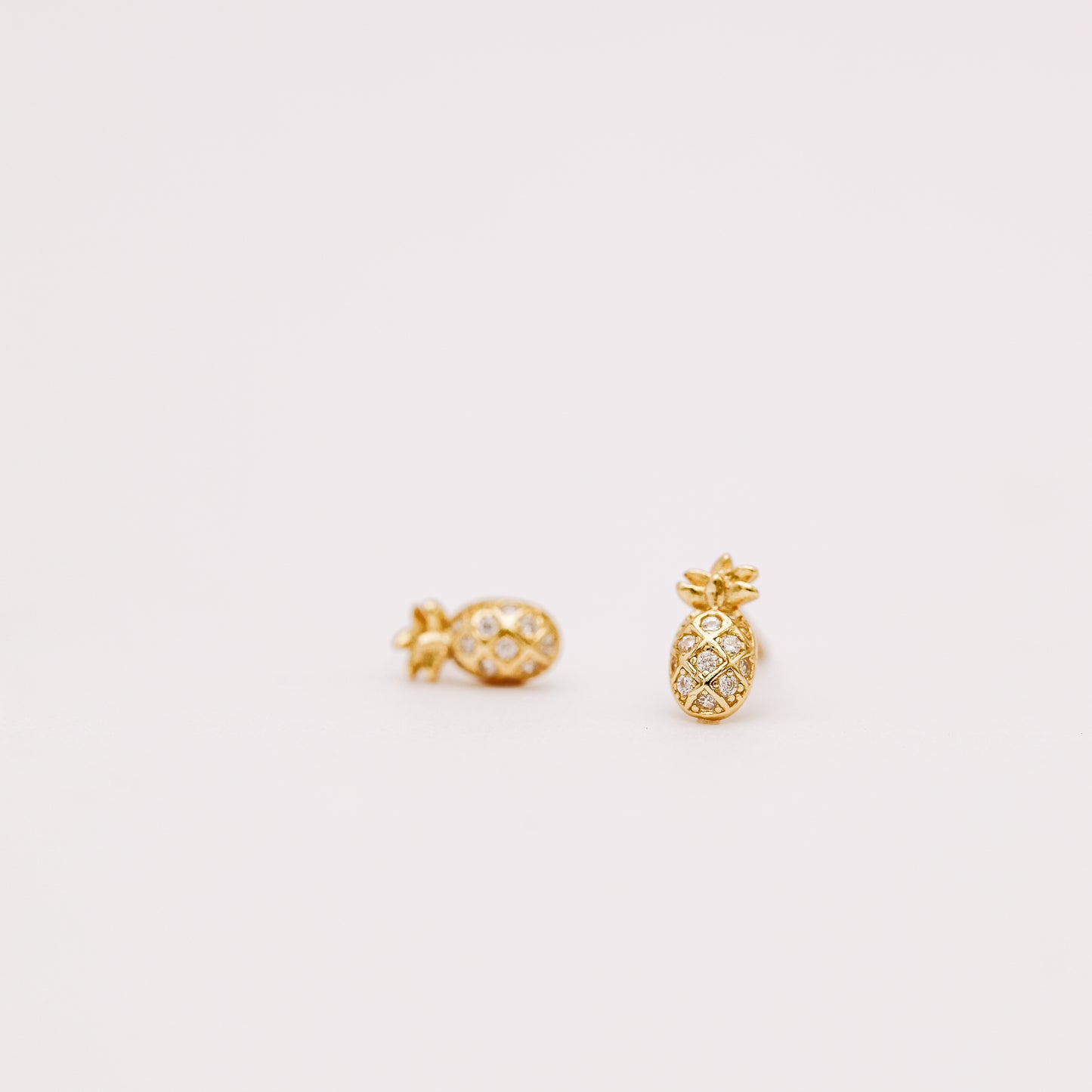 Tiny Pineapple Stud Earrings Gold, Silver • BYSDMJEWELS