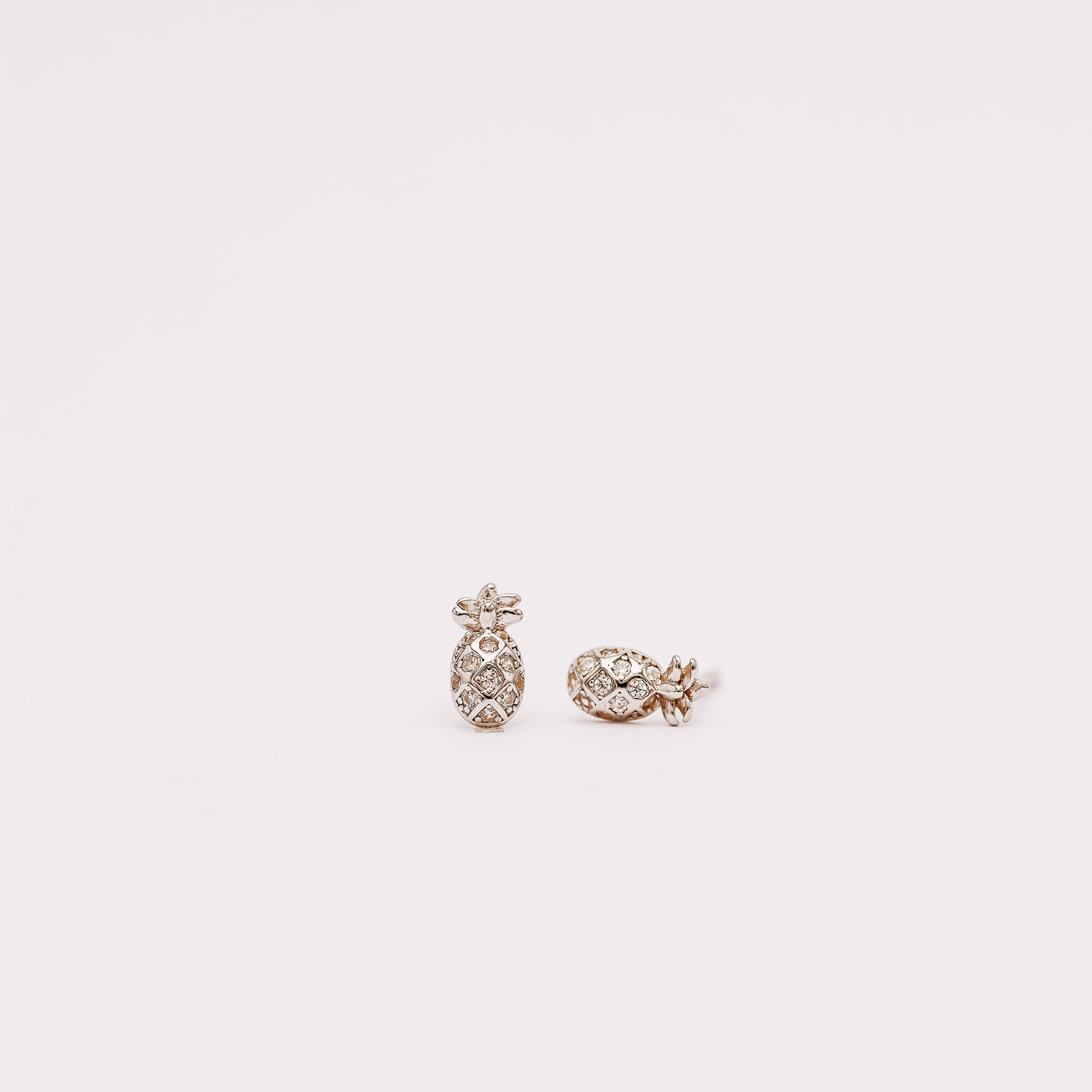 Tiny Pineapple Stud Earrings Gold, Silver • BYSDMJEWELS