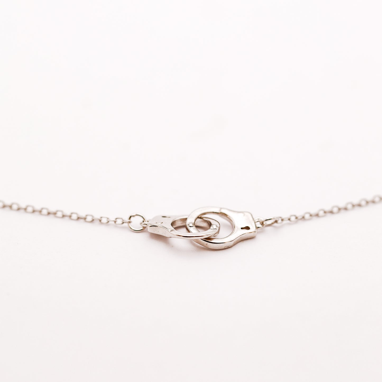 Freedom Handcuff Necklace • Dainty Eternity Necklace • Sterling Silver • BYSDMJEWELS