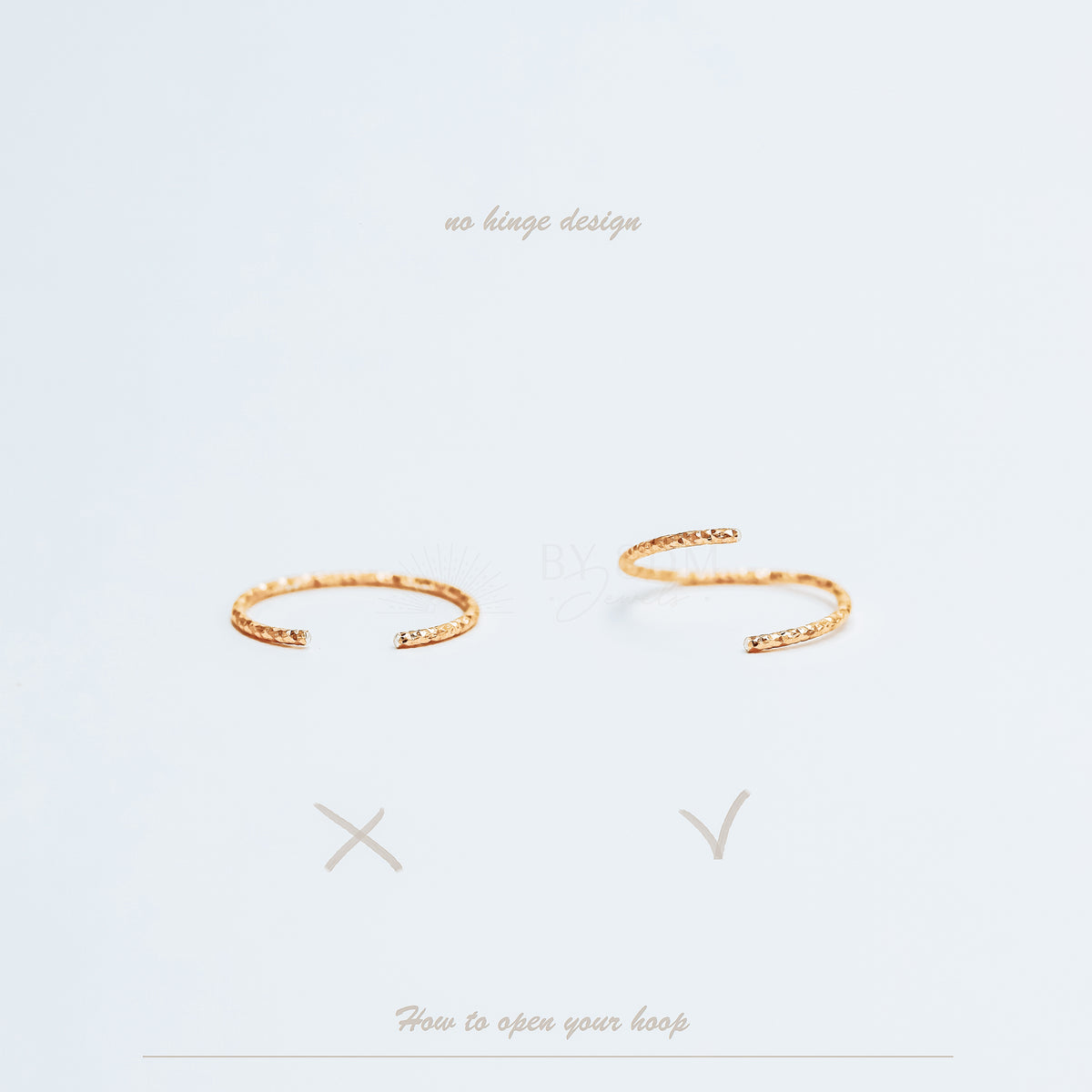Diamond Cut Helix Hoop - Tiny Cartilage Earring - Endless Ring Hoops