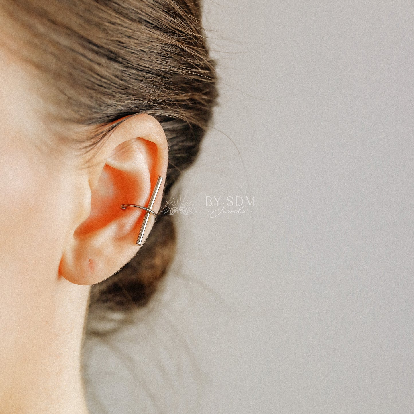 Gold Ear Cuff • Cartilage Ear Bar • No Pierce Ear Cuff • Ear Climber Bar • Cartilage Ear Cuff • Silver Ear Bar • Conch Minimalist Ear Cuff