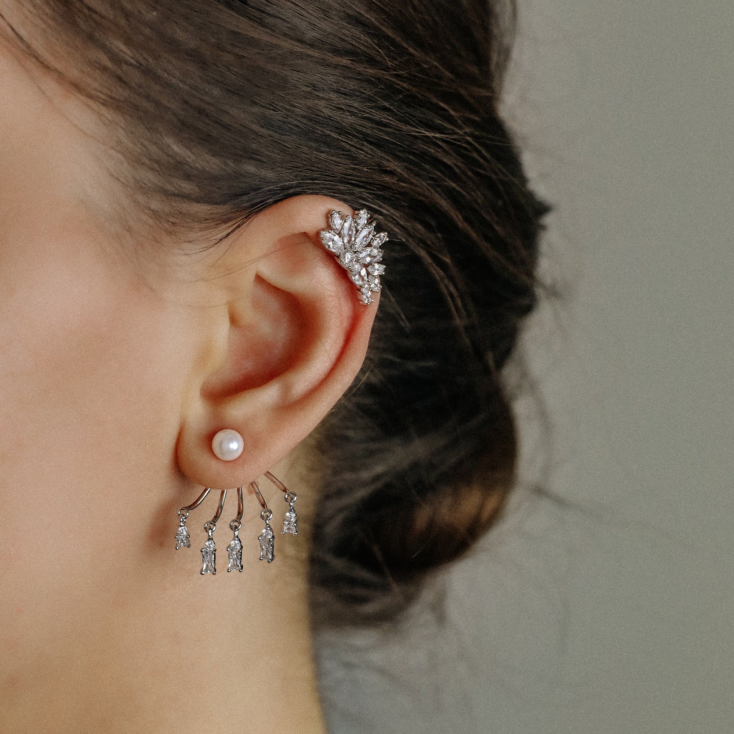 Ear Jacket and Dainty Ear Cuff