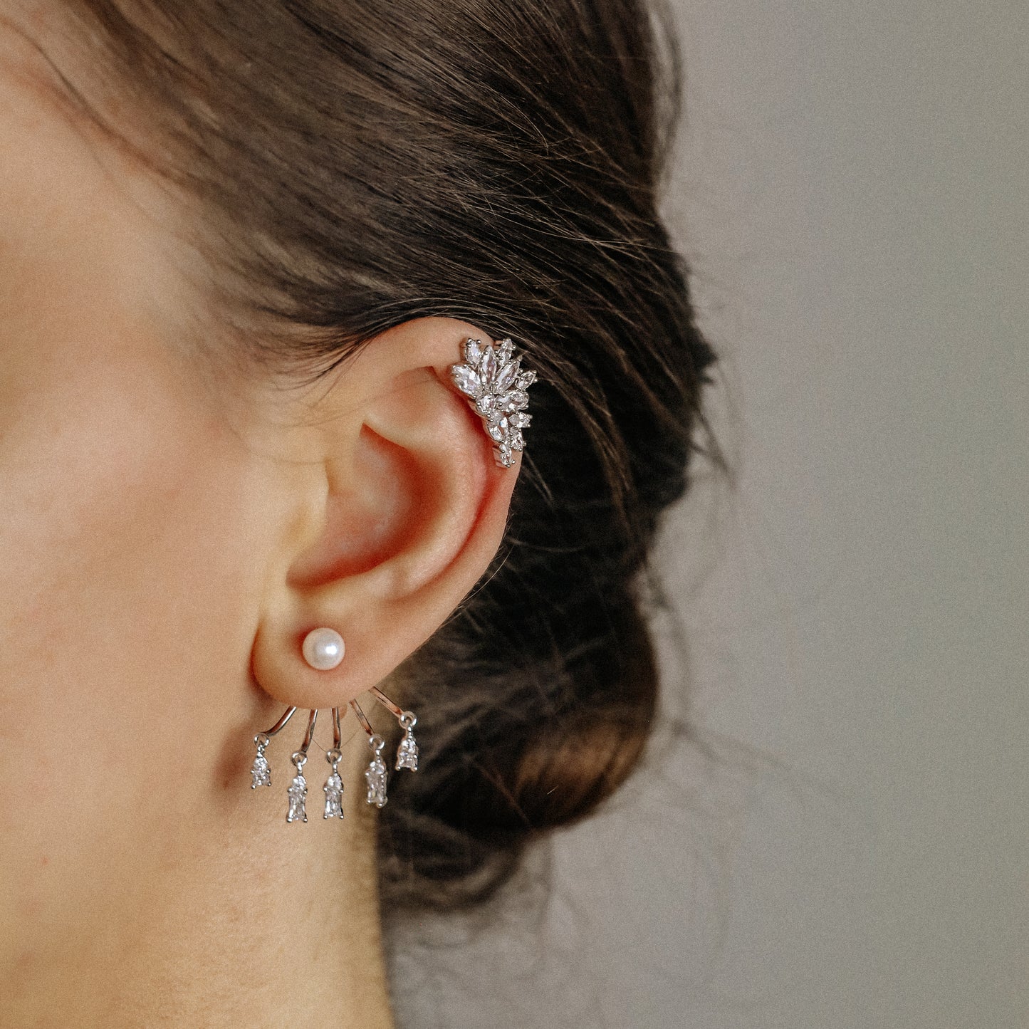 Ear Jacket and Dainty Ear Cuff