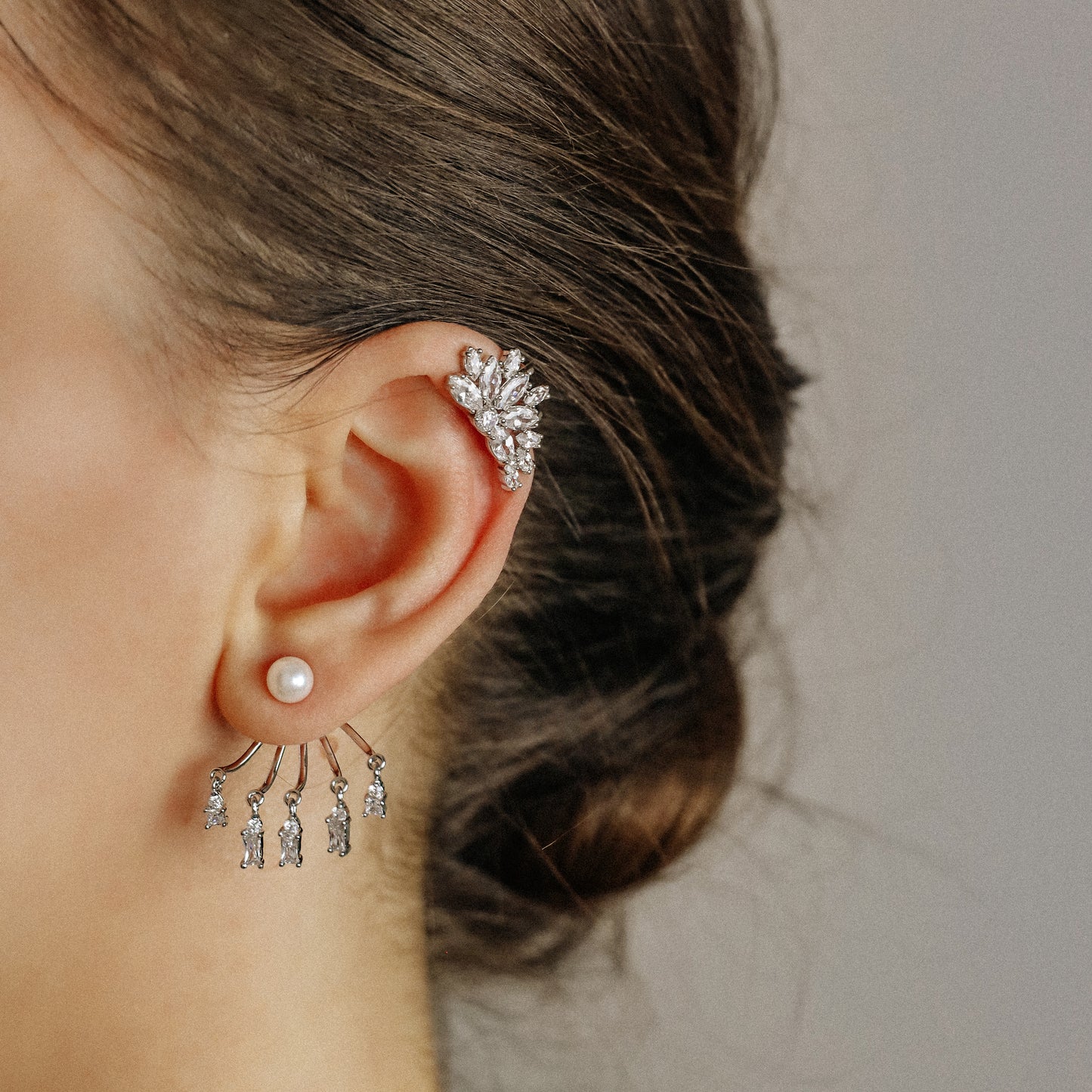 Ear Jacket and Dainty Ear Cuff