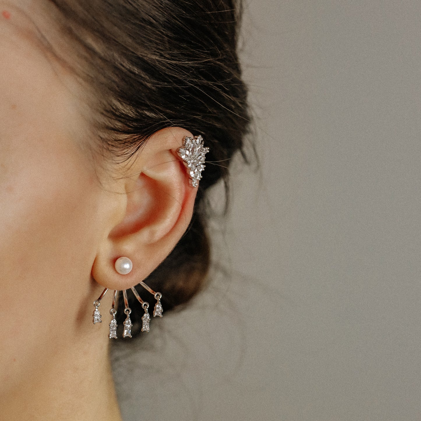 Ear Jacket and Dainty Ear Cuff