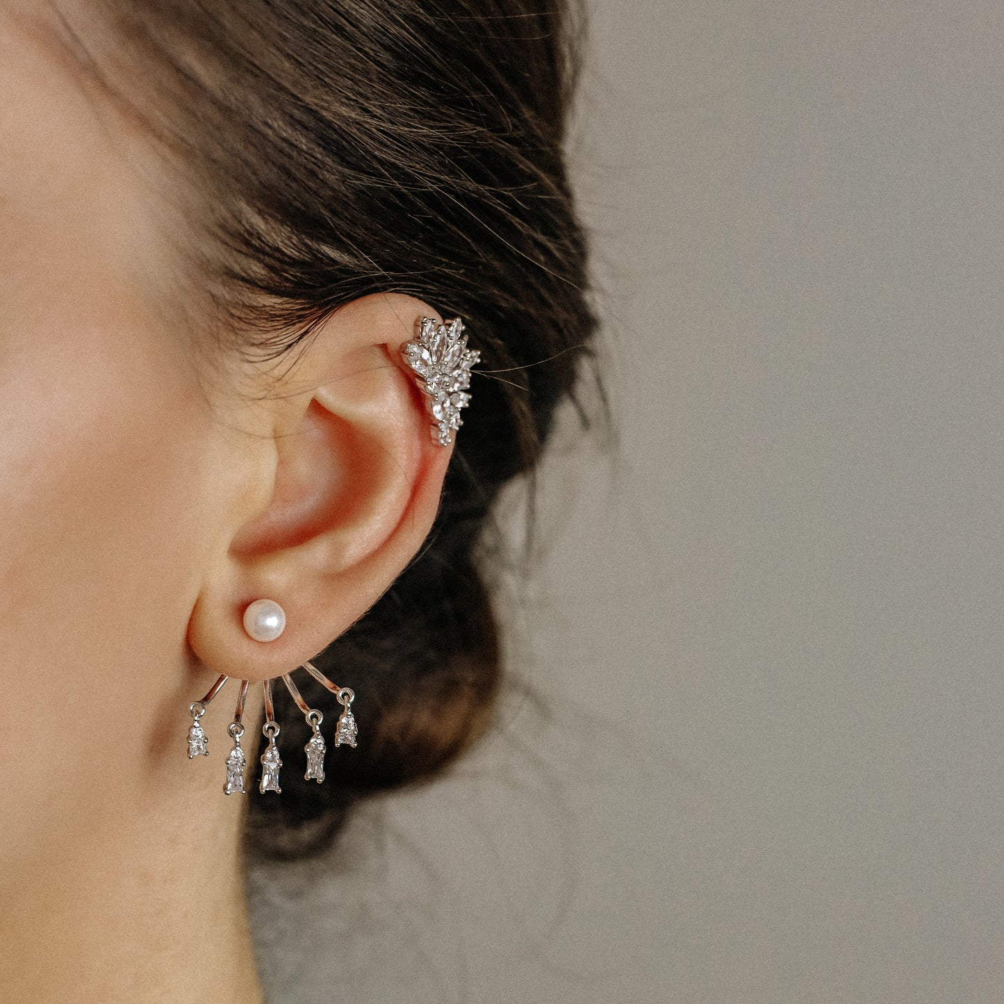 Ear Jacket and Dainty Ear Cuff