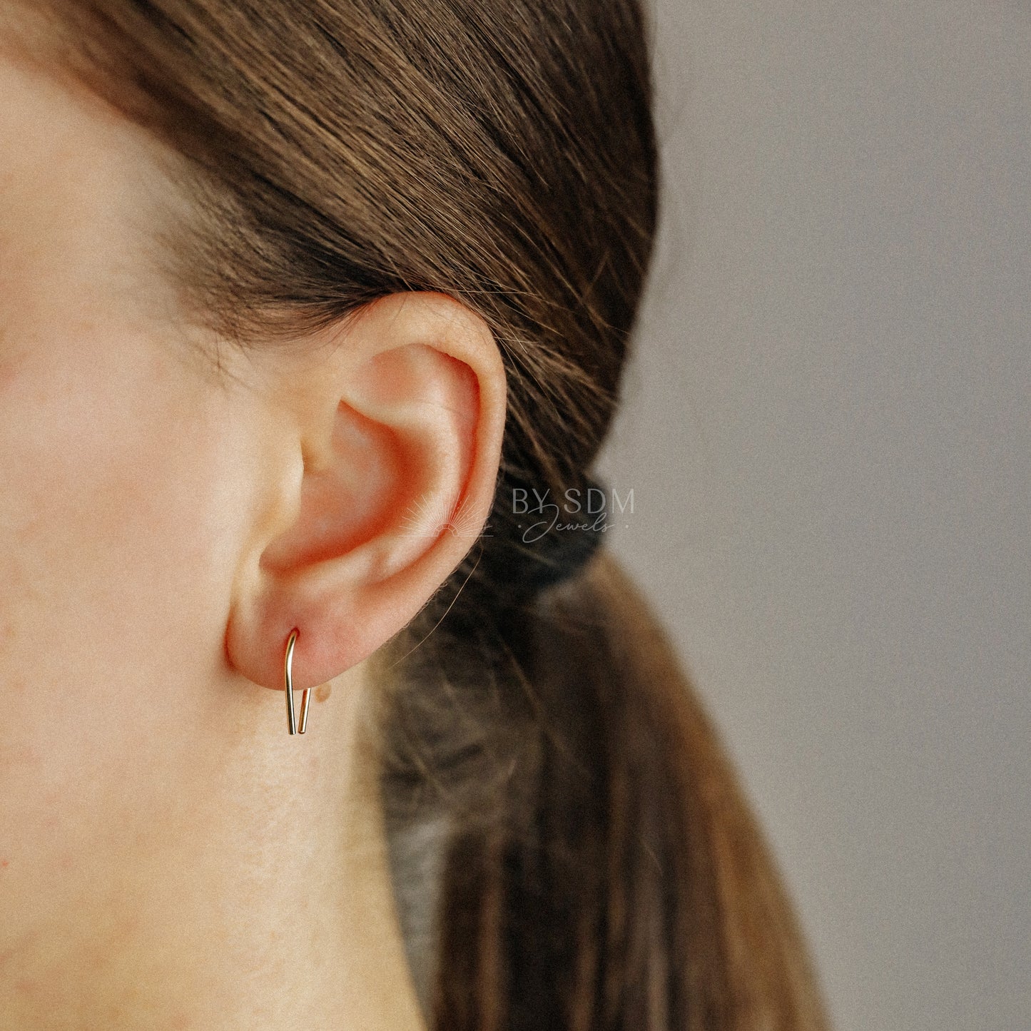 Gold Arc Earrings • Gold Filled Earrings • Gold U Earrings • Minimalist Earrings • Dainty Earrings • Open Hoop Earrings • Silver Earrings