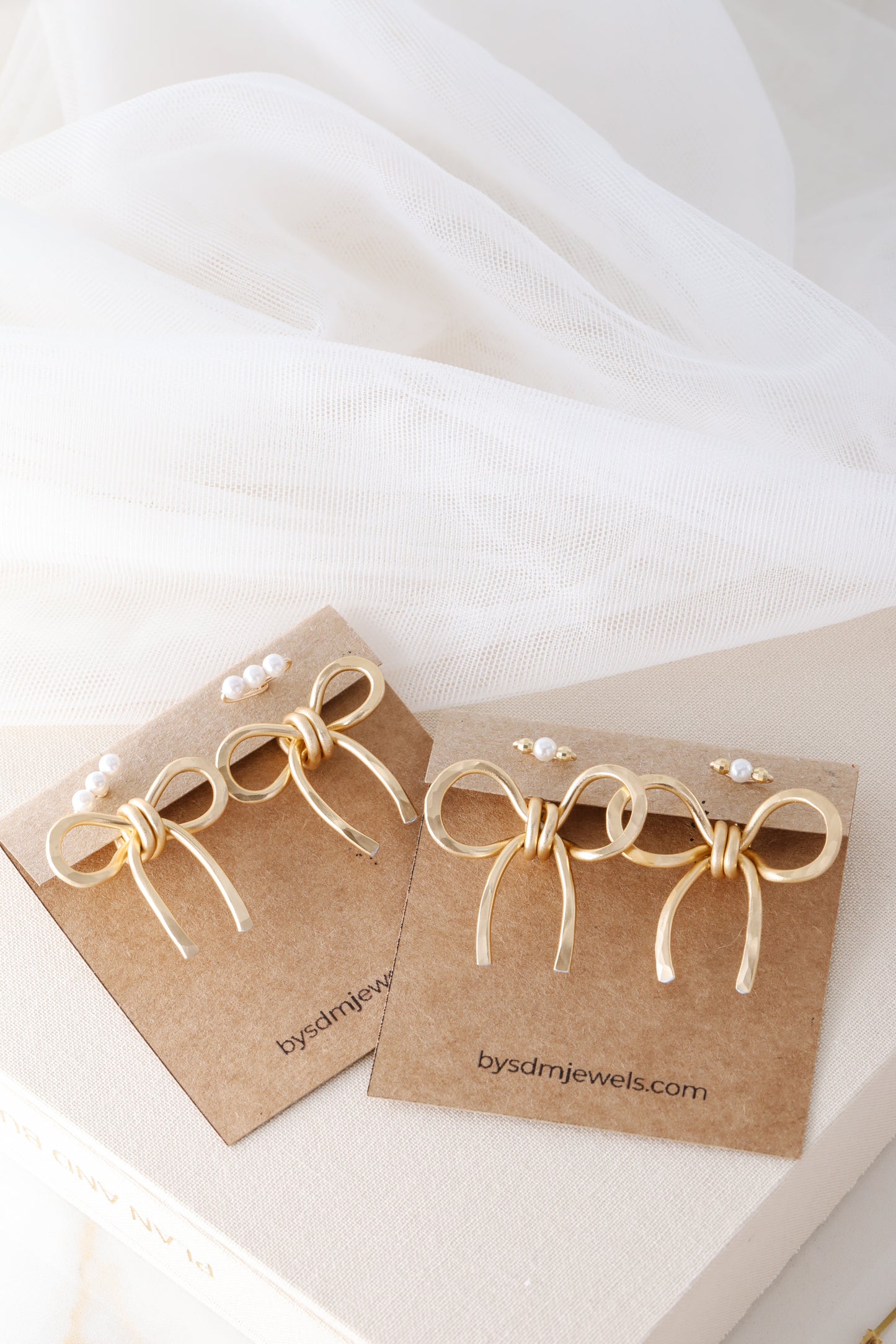 Bow Earring Jackets - BySDM Jewels - Handmade Jewelry - Unique - Mix & Match - lightweight - statement