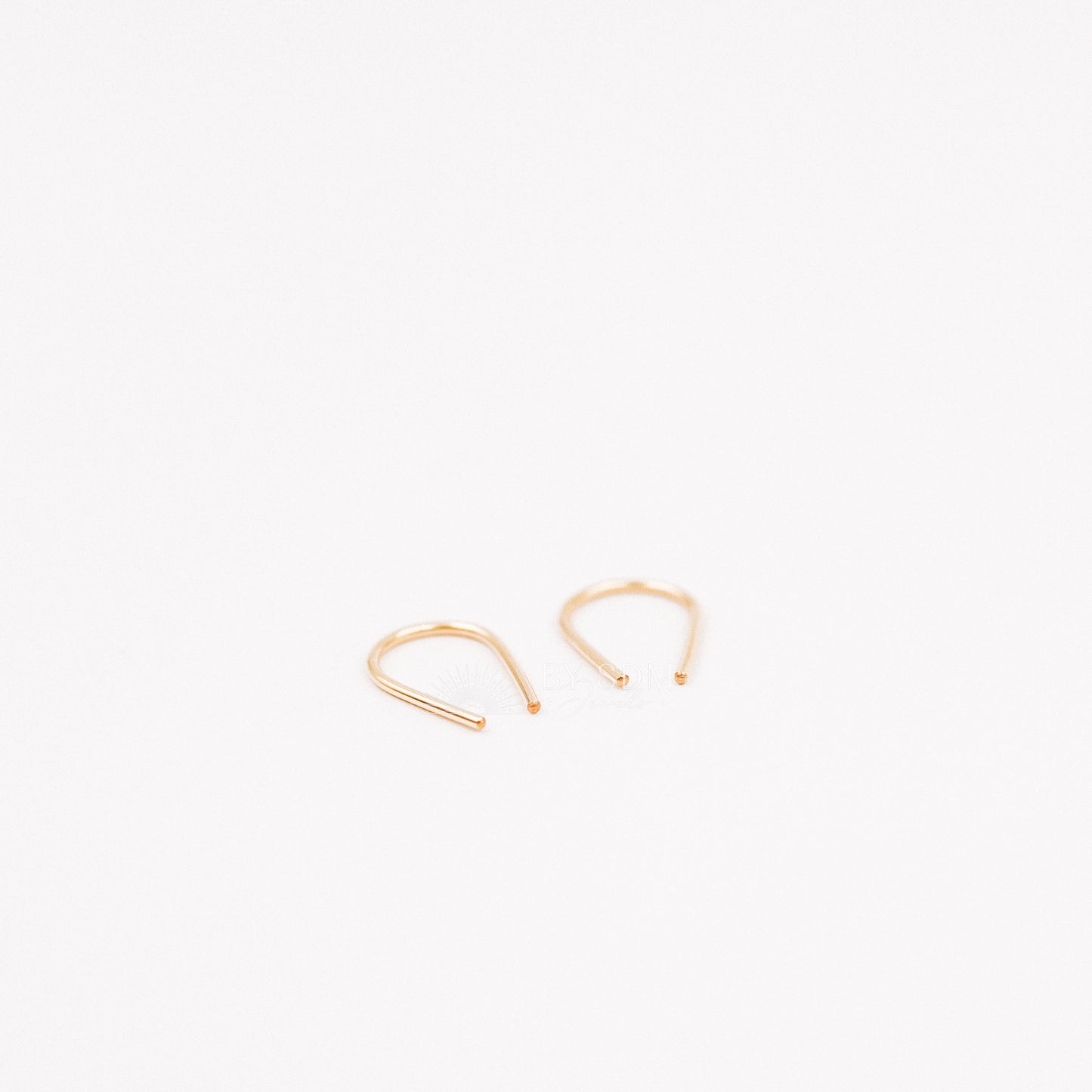 Gold Arc Earrings • Gold Filled Earrings • Gold U Earrings • Minimalist Earrings • Dainty Earrings • Open Hoop Earrings • Silver Earrings