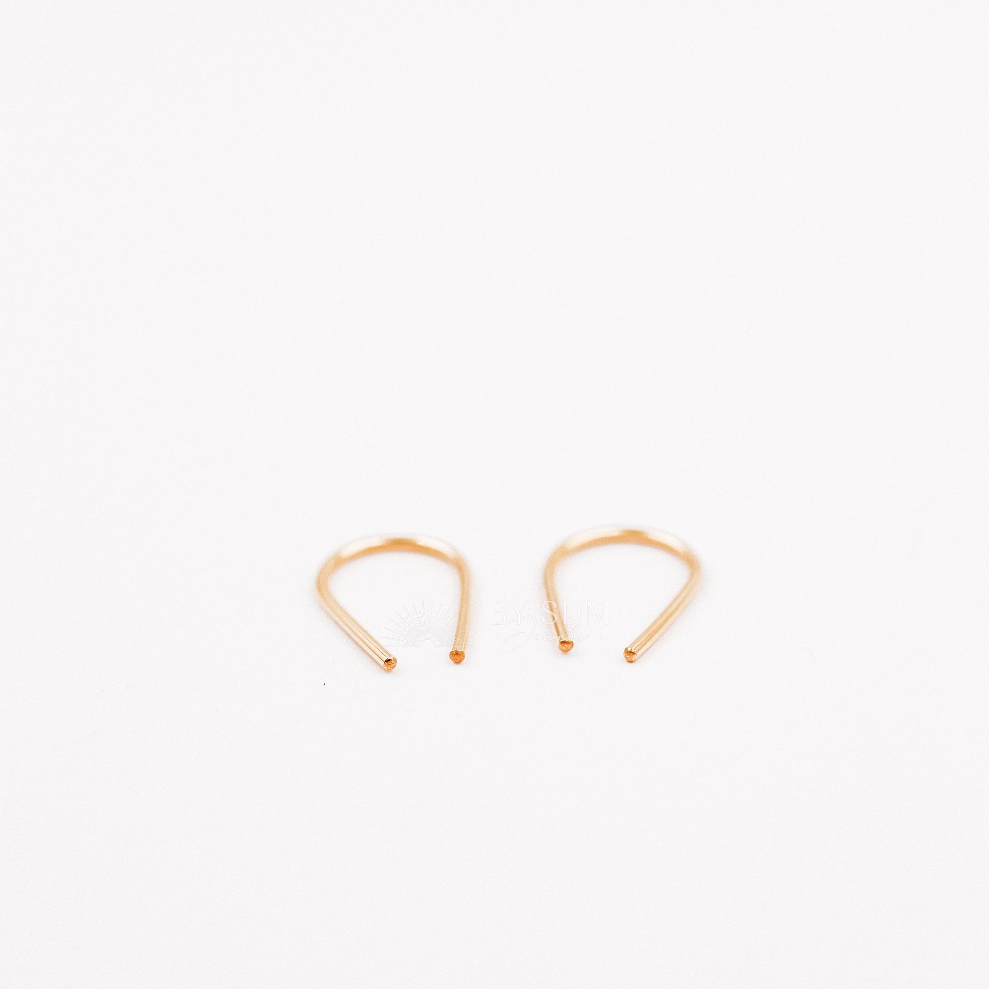 Gold Arc Earrings • Gold Filled Earrings • Gold U Earrings • Minimalist Earrings • Dainty Earrings • Open Hoop Earrings • Silver Earrings