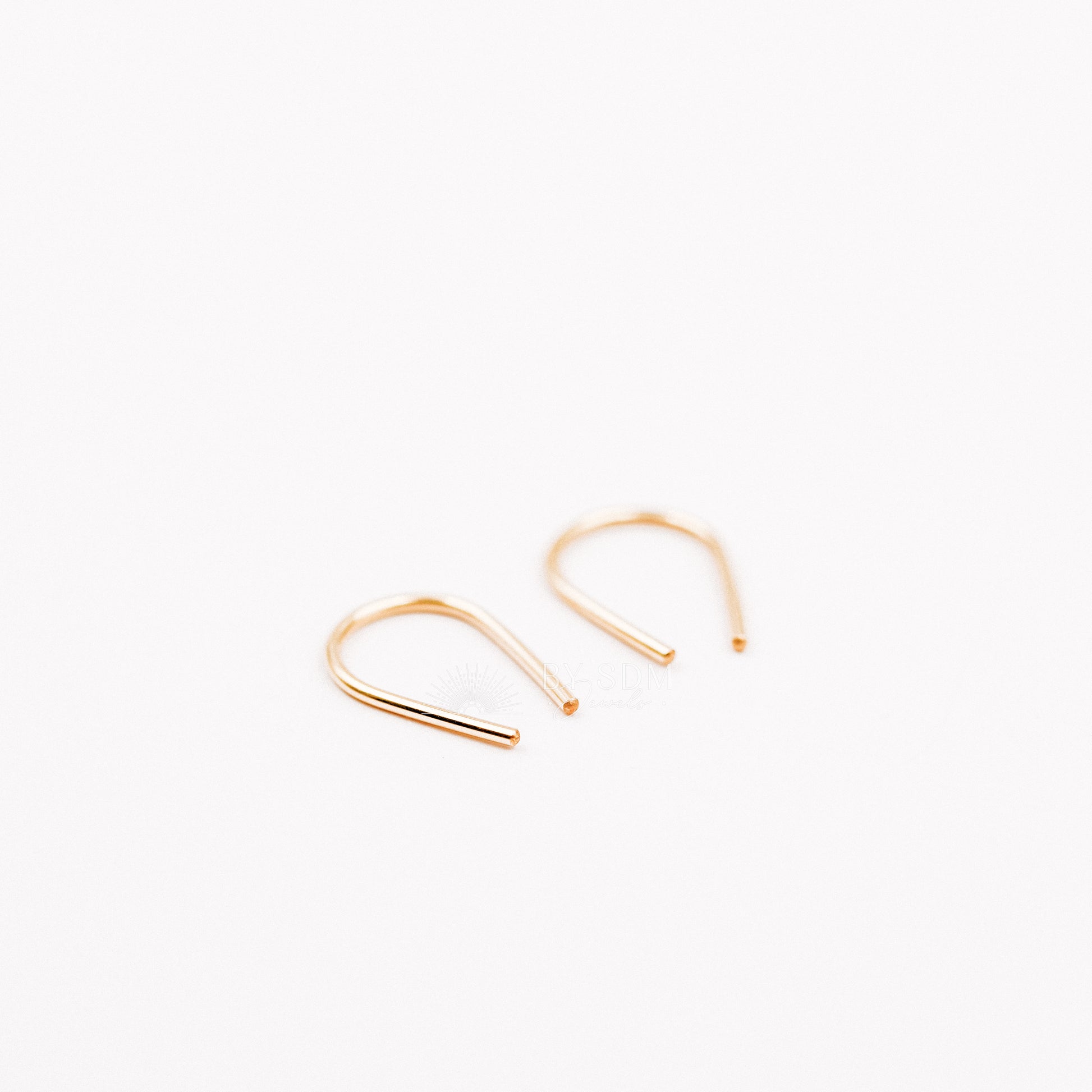 Gold Arc Earrings • Gold Filled Earrings • Gold U Earrings • Minimalist Earrings • Dainty Earrings • Open Hoop Earrings • Silver Earrings