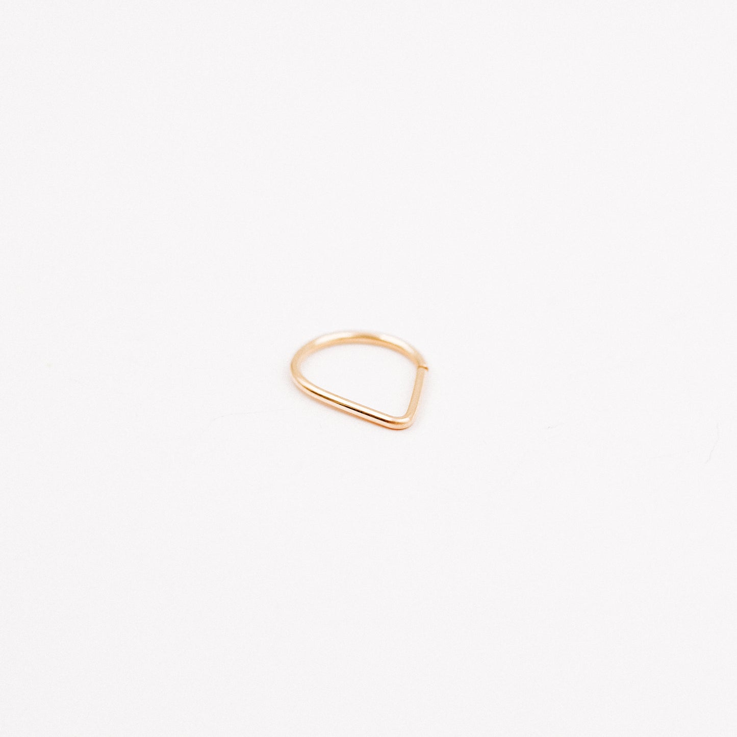 Teardrop Septum Ring • Chevron Septum Ring • 16ga 18ga 20ga 8mm or 10mm • Endless Nose Ring • Septum Triangle Piercing • BYSDMJEWELS