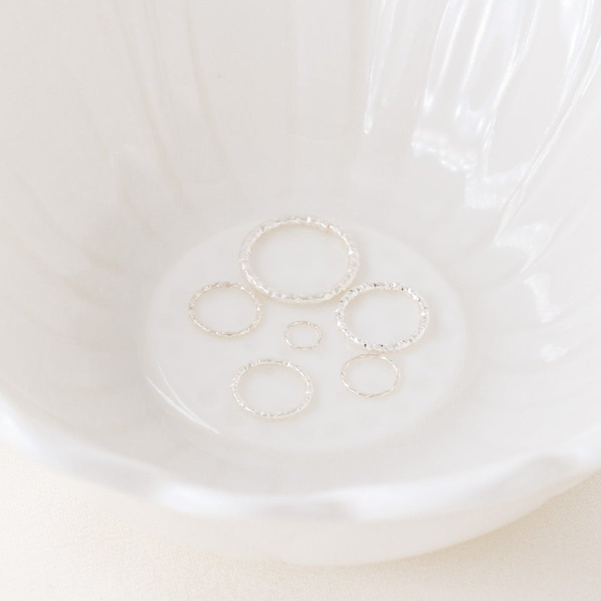 Diamond Cut Helix Hoop - Tiny Cartilage Earring - Endless Ring Hoops